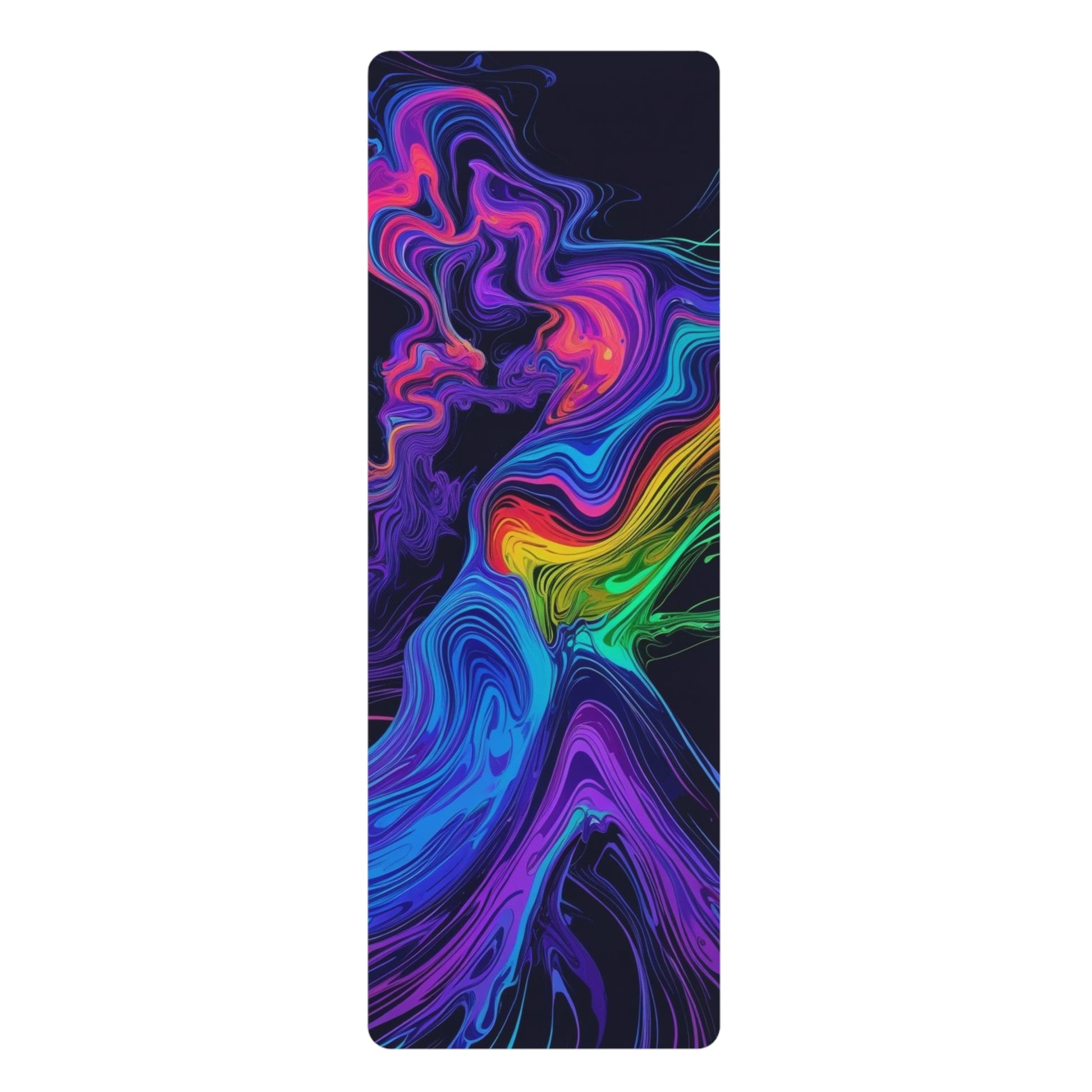 Vibrant Rubber Yoga Mat for Comfort and Style | Eco-Friendly Floor Exercise Mat, Fitness Gift, Home Gym Essential