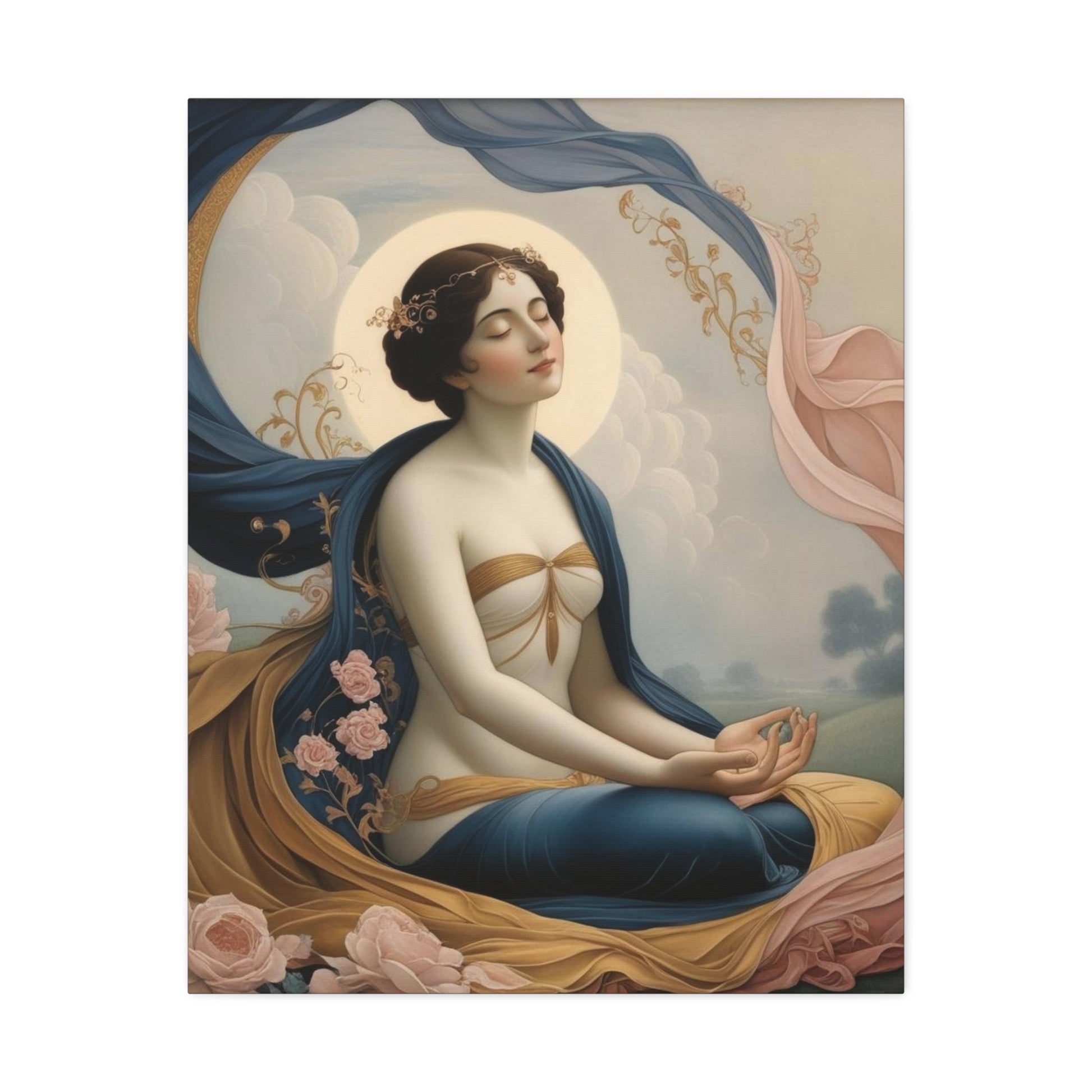 Meditative Canvas Art Print, Yoga Decor, Tranquil Wall Art, Spiritual Home Decor, Gift for Mindfulness Enthusiasts