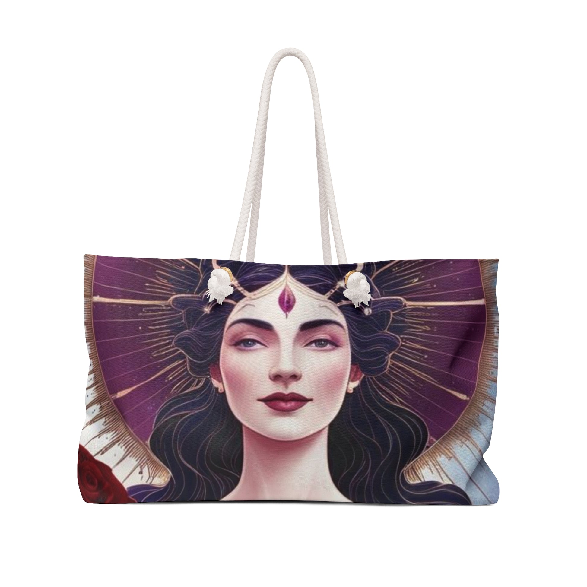 Art Nouveau Weekender Bag, Stylish Travel Tote, Princess Design, Chic Gym Bag, Unique Gift for Her, Weekend Getaway Essentials