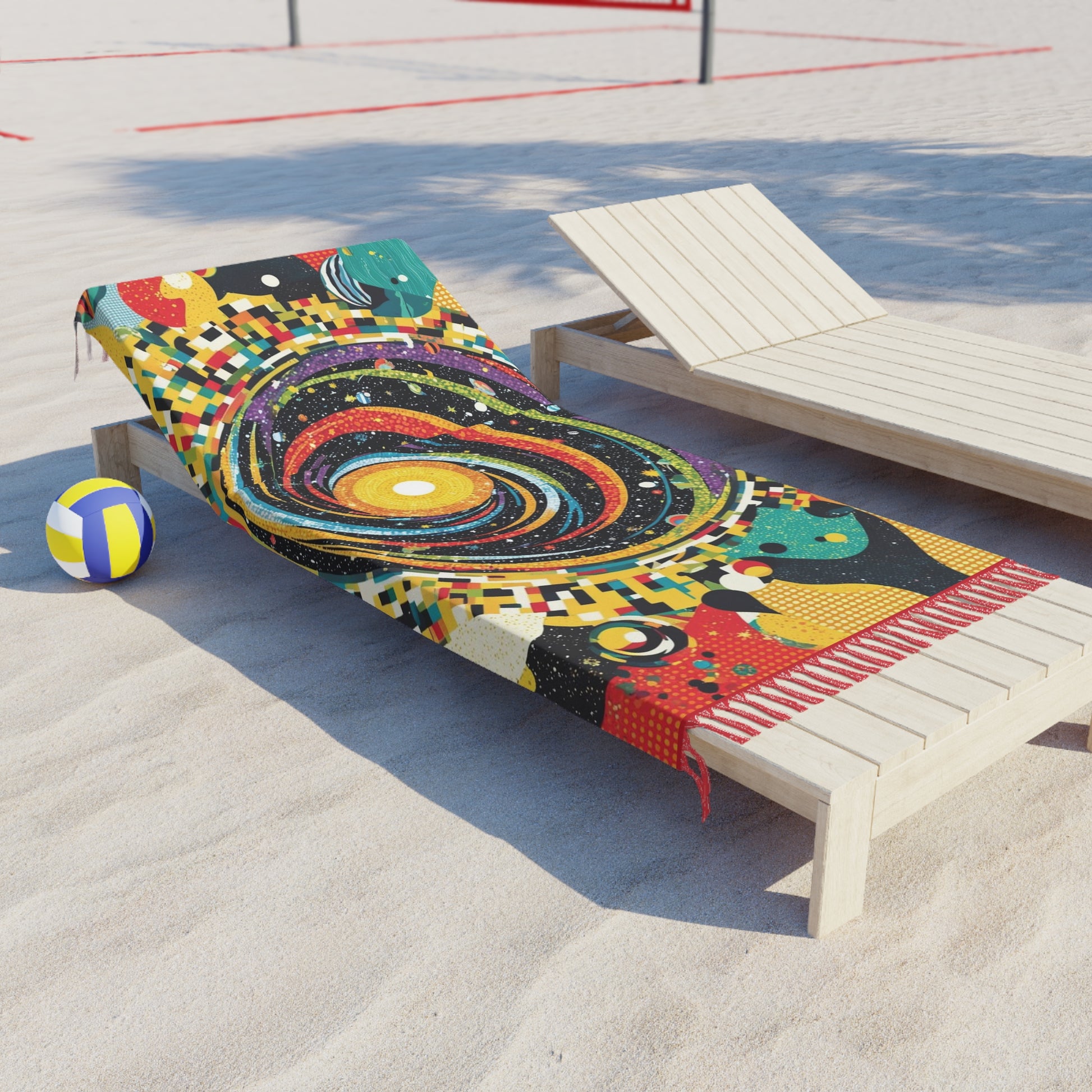 Boho Beach Towel - Colorful Abstract Design, Perfect for Pool Days, Beach Getaways, Picnics, Yoga, Gifts for Summer Lovers