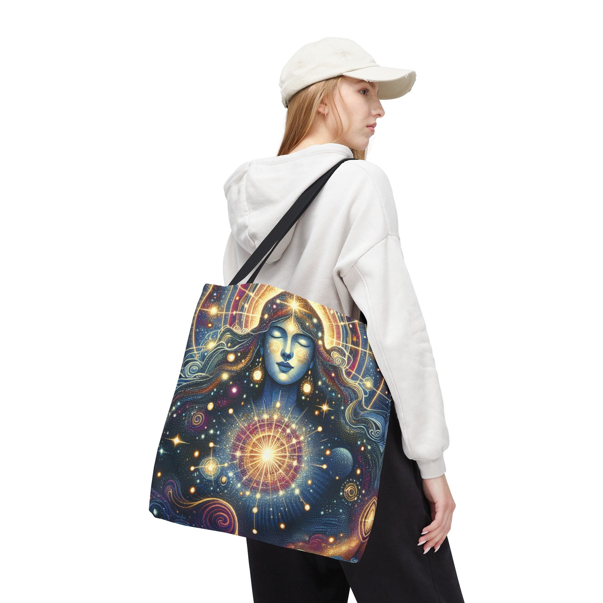 Celestial Goddess Tote Bag | Boho Chic Bag, Astrology Gift, Eco-Friendly Shopping, Mystical Art, Everyday Use