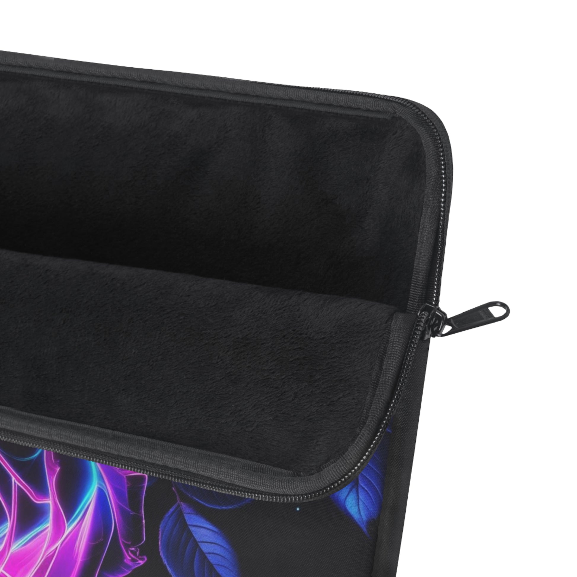 Neon Rose Laptop Sleeve | Floral Tech Case, Gift for Teal Aesthetic, Computer Bag, Stylish Cover, Galatic Laptop Protector