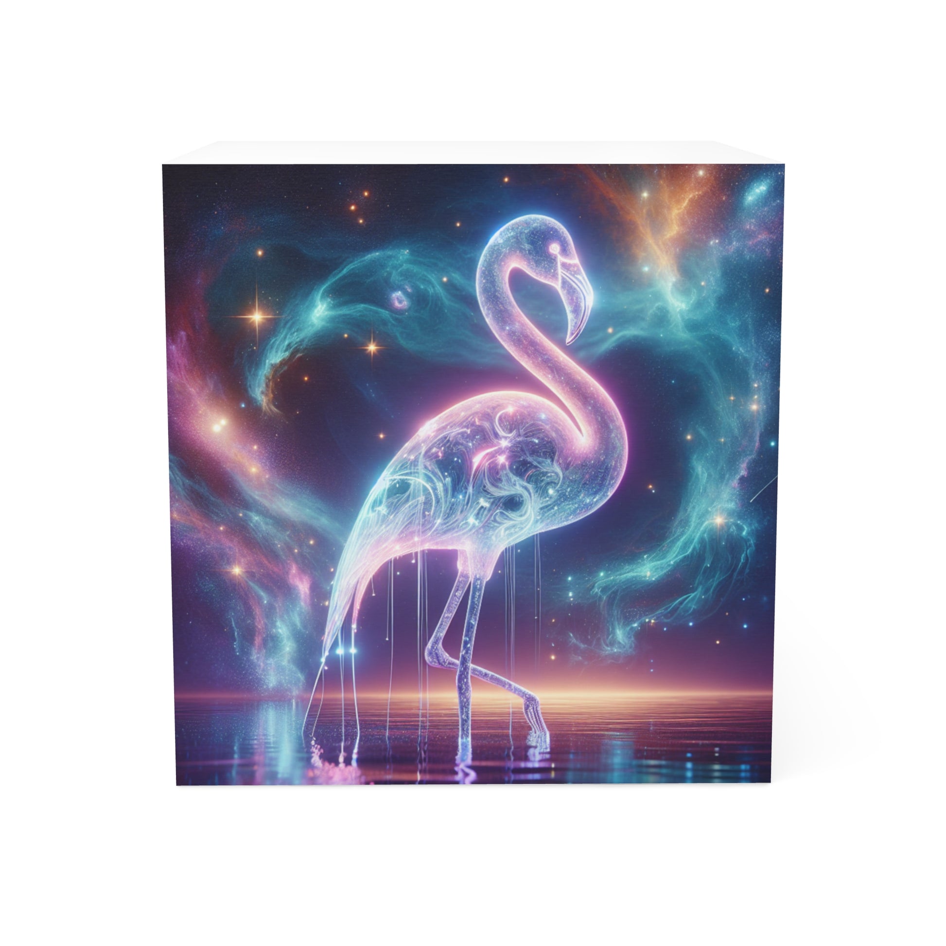 Glamorous Flamingo Note Cube - Vibrant Sticky Notes, Aesthetic Desk Decor, Gift for Bird Lovers, Home Office Essential, Tropical [...]