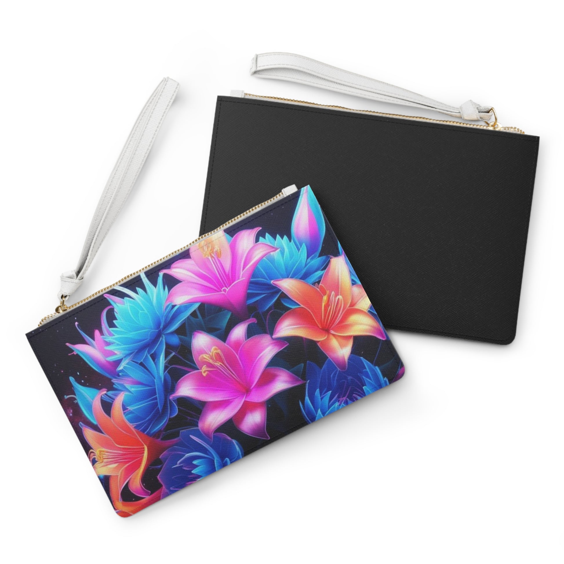 Vibrant Floral Clutch Bag - Colorful Cosmetic Pouch, Boho Handbag, Festival Accessory, Gift for Her, Summer Evening