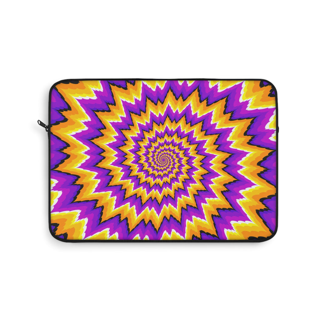 Vibrant Spiral Laptop Sleeve | Colorful Tech Case, Gift for Students, Trendy Laptop Bag, Unique Protectors, Festival Vibes