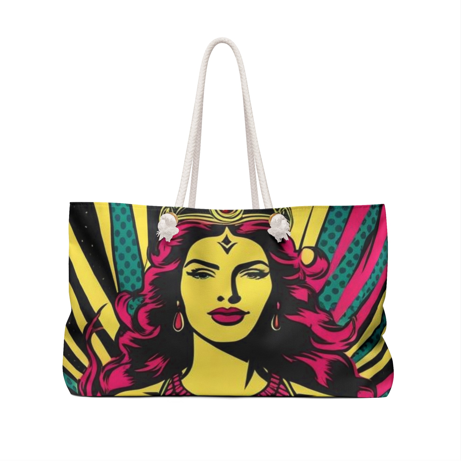 Divine Feminine Weekender Bag for Travel, Gym, Beach, Superhero Gifts, Stylish Tote, Fun Weekend Getaway