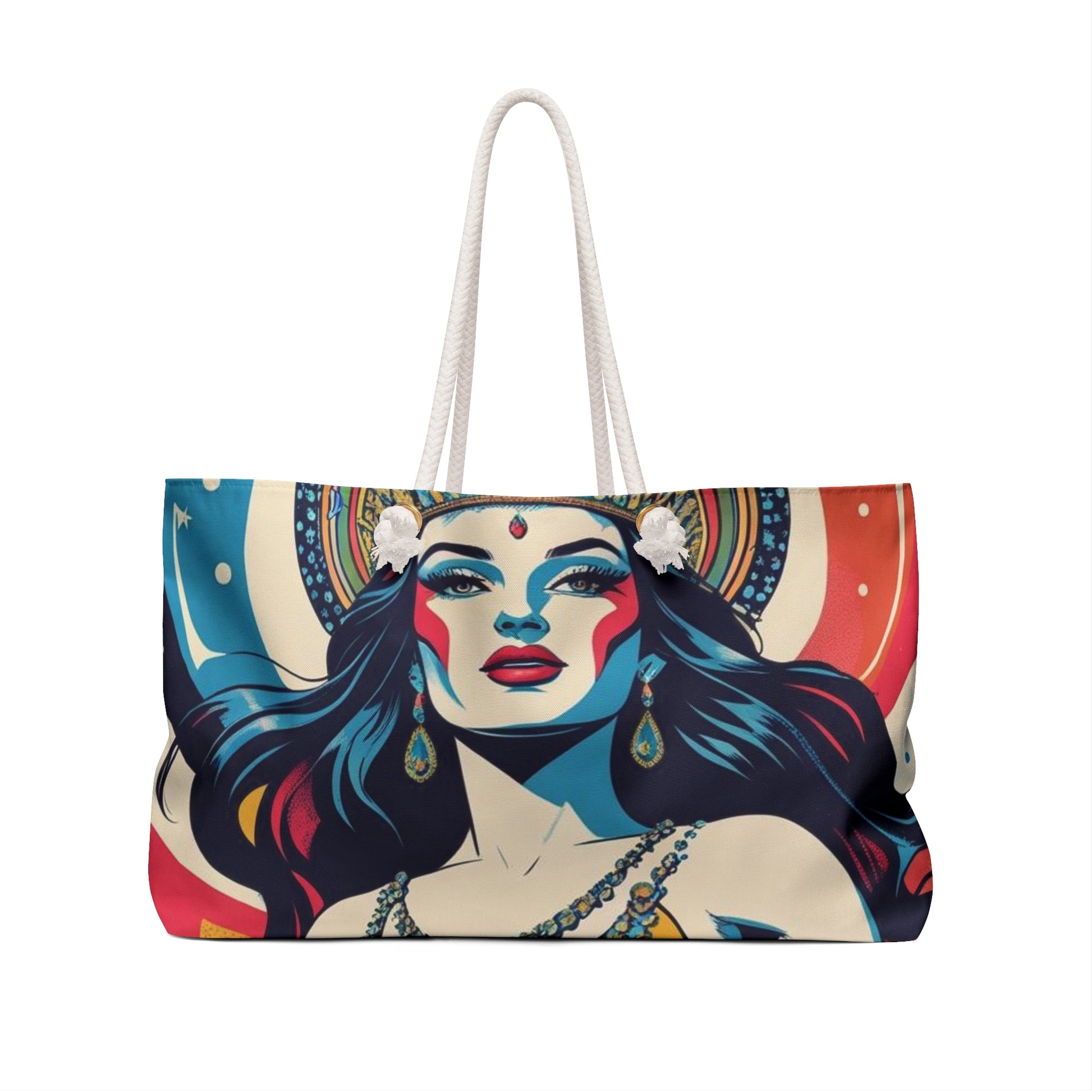 Bohemian Weekender Bag: Vibrant Travel Tote, Beach Bag, Yoga Bag, Weekend Getaway, Festival Essential, Stylish Carryall