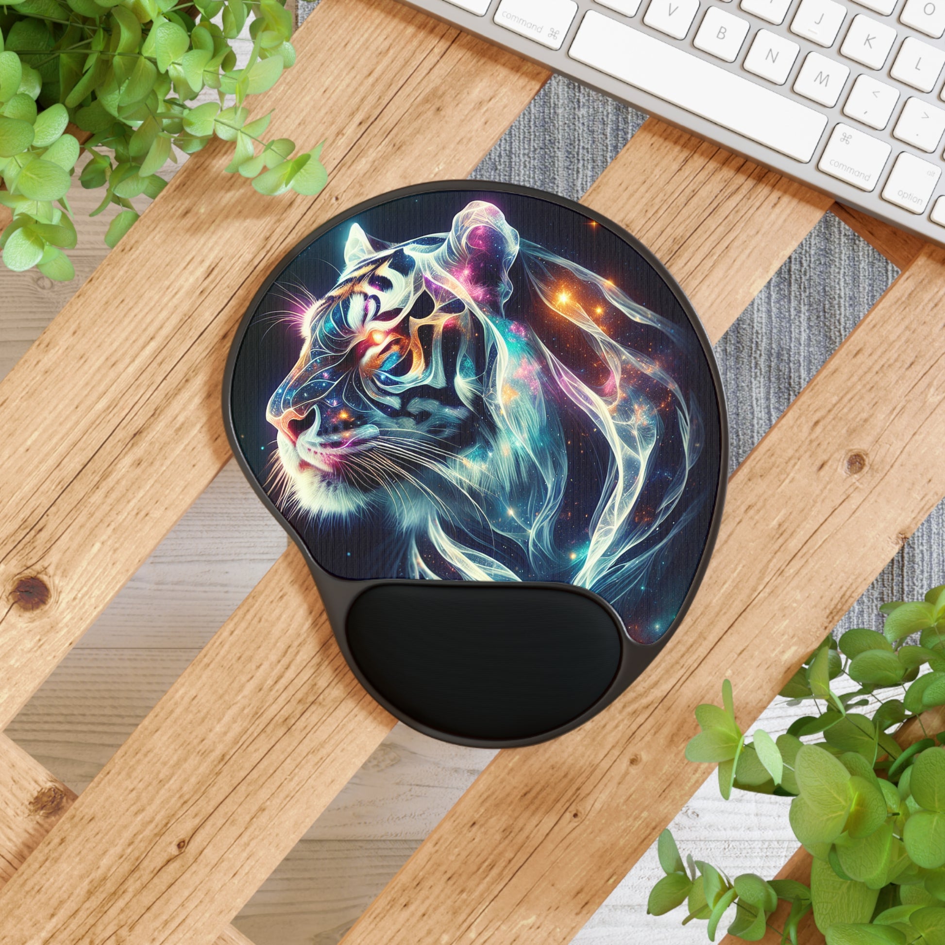 Light-Up Eye Mouse Pad with Wrist Rest, Desk Accessories, Gamer Gift, Office Decor, Ergonomic Mousepad, Colorful Neon Design
