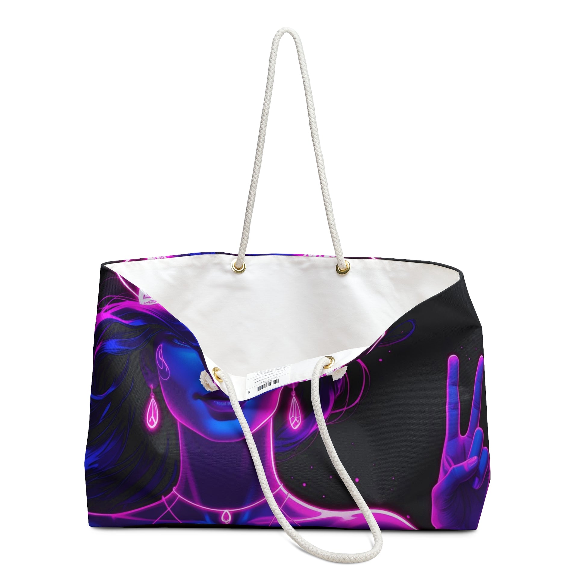 Vibrant Goddess Weekender Bag - Boho Travel Tote, Festival Bag, Beach Carryall, Stylish Overnight Bag, Gift for Travel Lovers