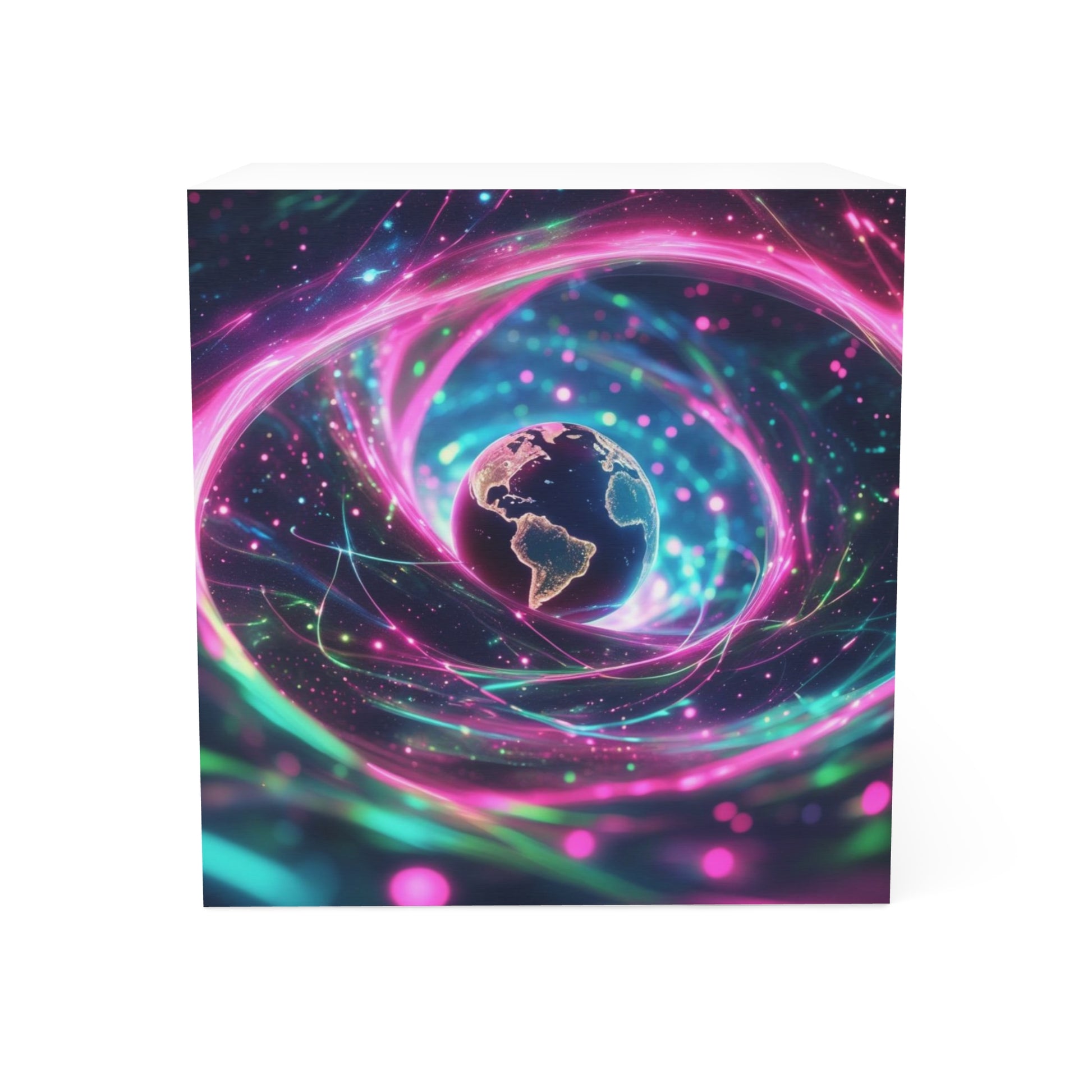 Cosmic Note Cube - Colorful Galaxy Sticky Notes for Office, School Supplies, Creative Gift, Space Decor, Unique Memo Pad