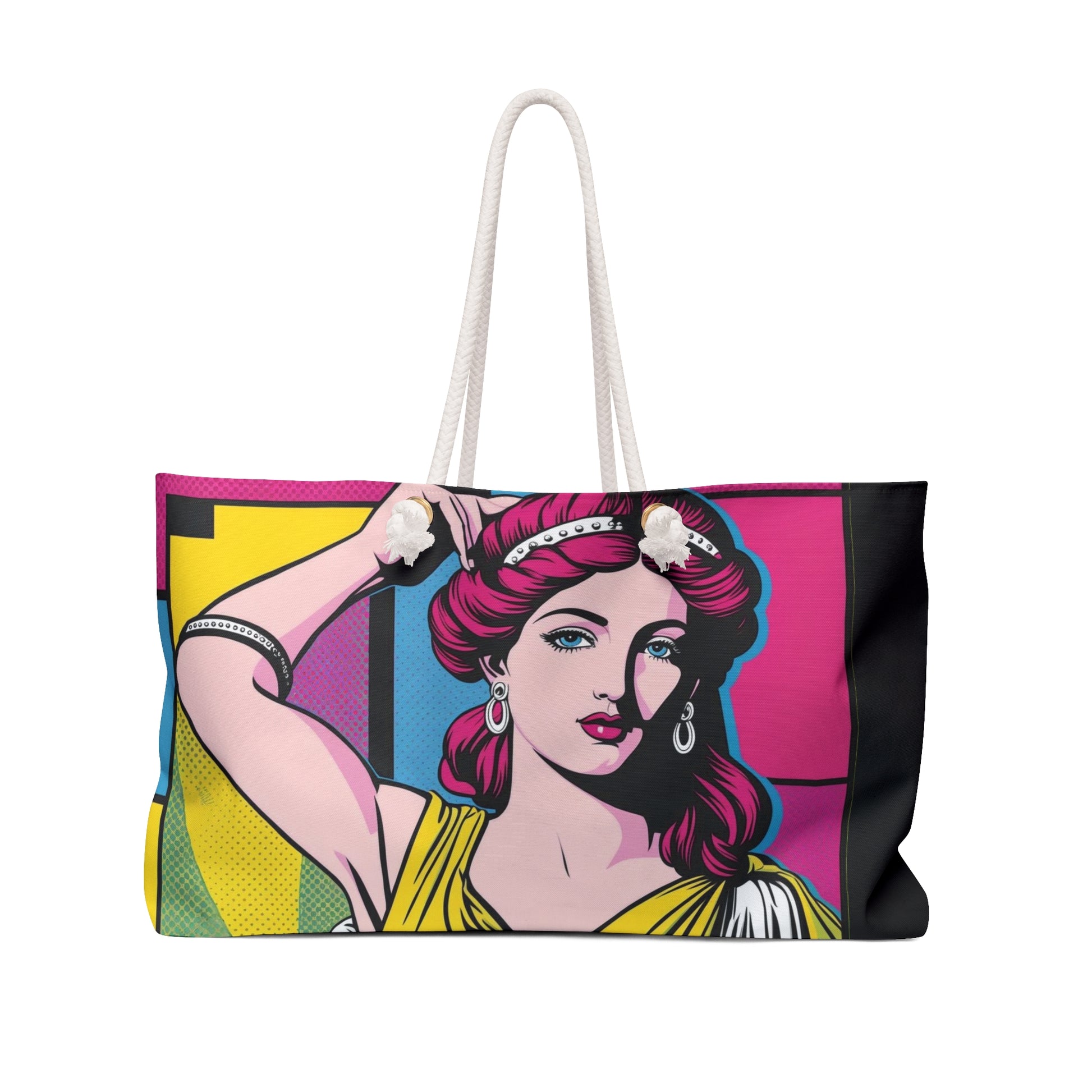 Pop Art Weekender Bag, Heroine Divine Feminine Carry-On, Goddess Cary-On, Comic-Chic Travel Bag, Weekend Getaway Tote