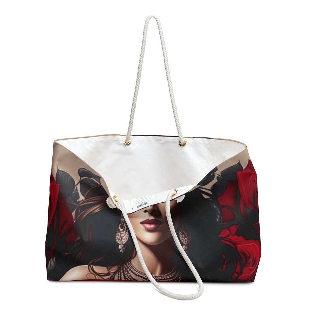 Divine Rose Goddess-Inspired Weekender Bag | Carry-On | Bohemian Tote | Perfect for Getaways, Festivals, Birthdays, and Everyday Use