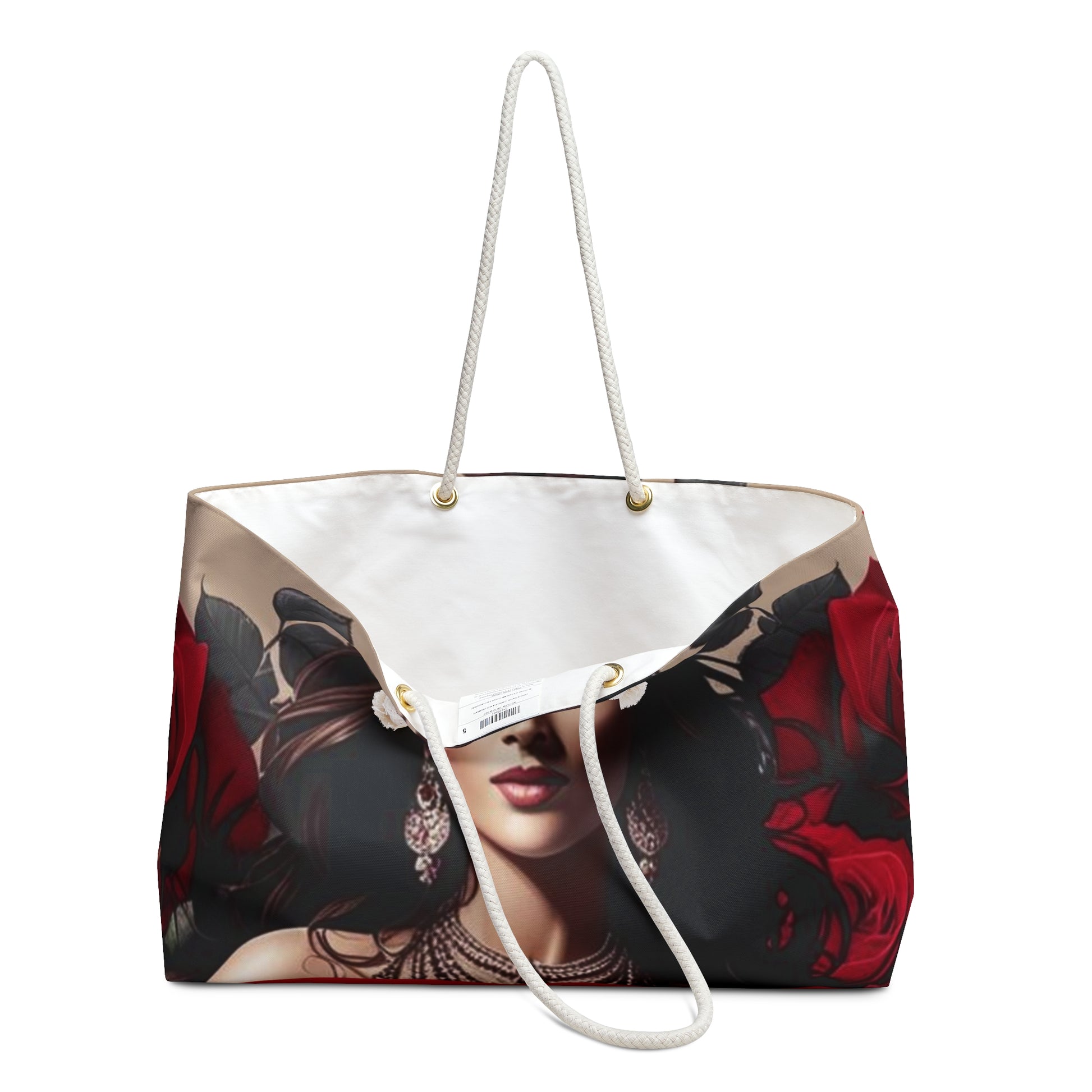 Divine Rose Goddess-Inspired Weekender Bag | Carry-On | Bohemian Tote | Perfect for Getaways, Festivals, Birthdays, and Everyday Use