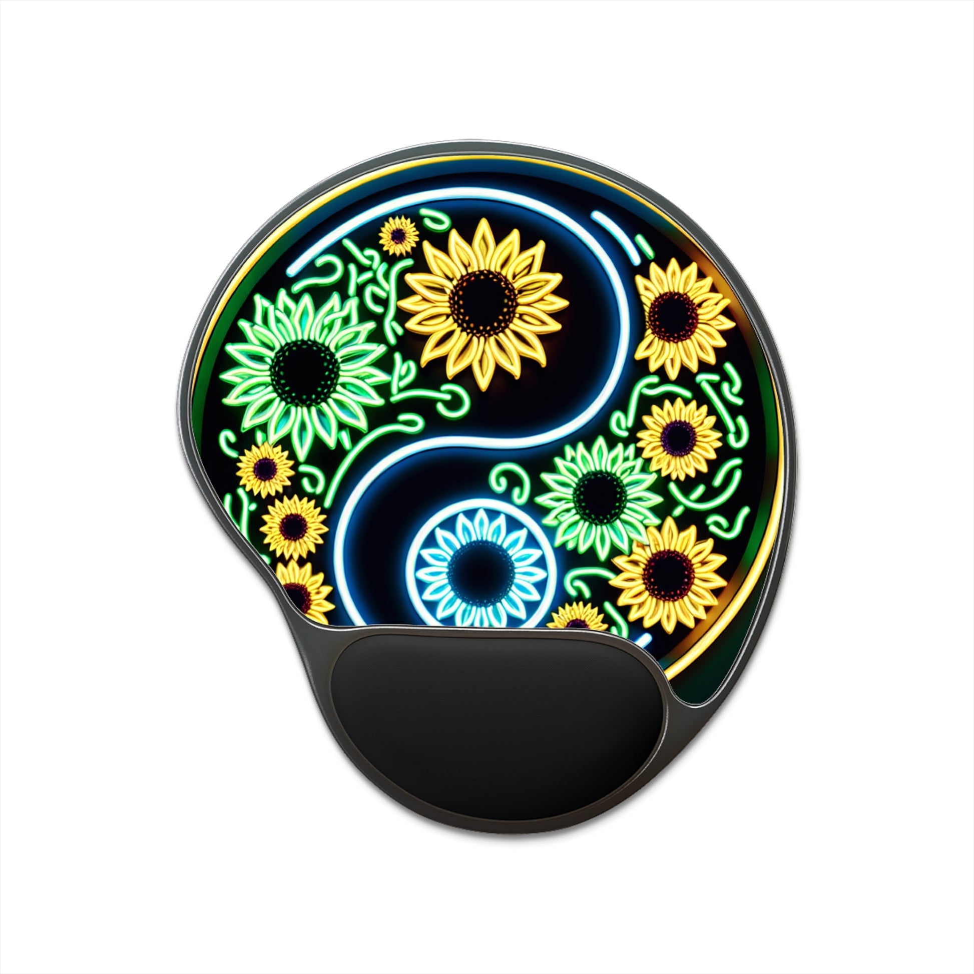Vibrant Sunflower Mouse Pad with Wrist Rest - Perfect for Home Office, Gifts, Desk Accessories, Floral Decor, Ergonomic Design