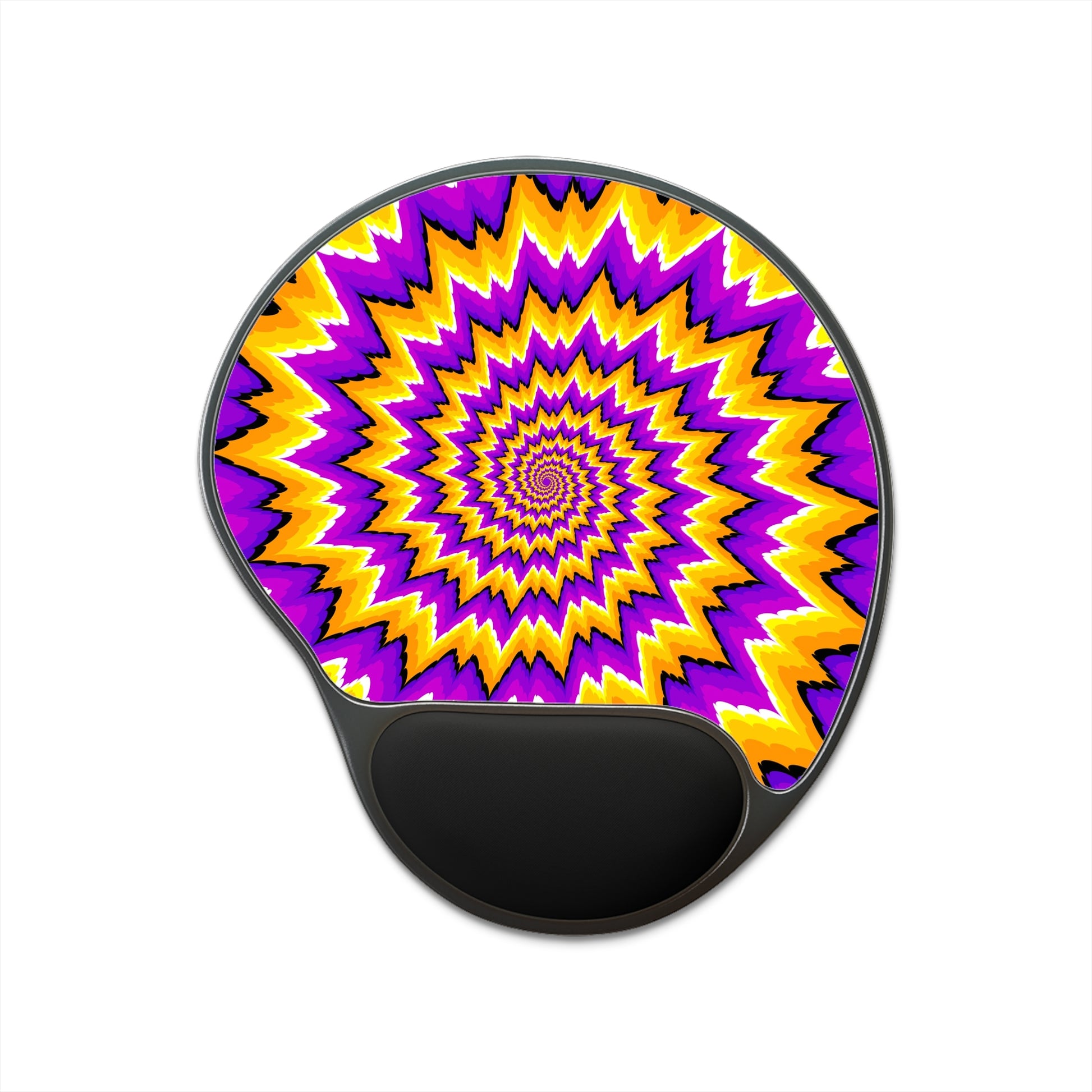 Vibrant Spiral Mouse Pad with Wrist Rest, Colorful Desk Accessory, Perfect for Gamers, Office Decor, Gift for Students and Professionals