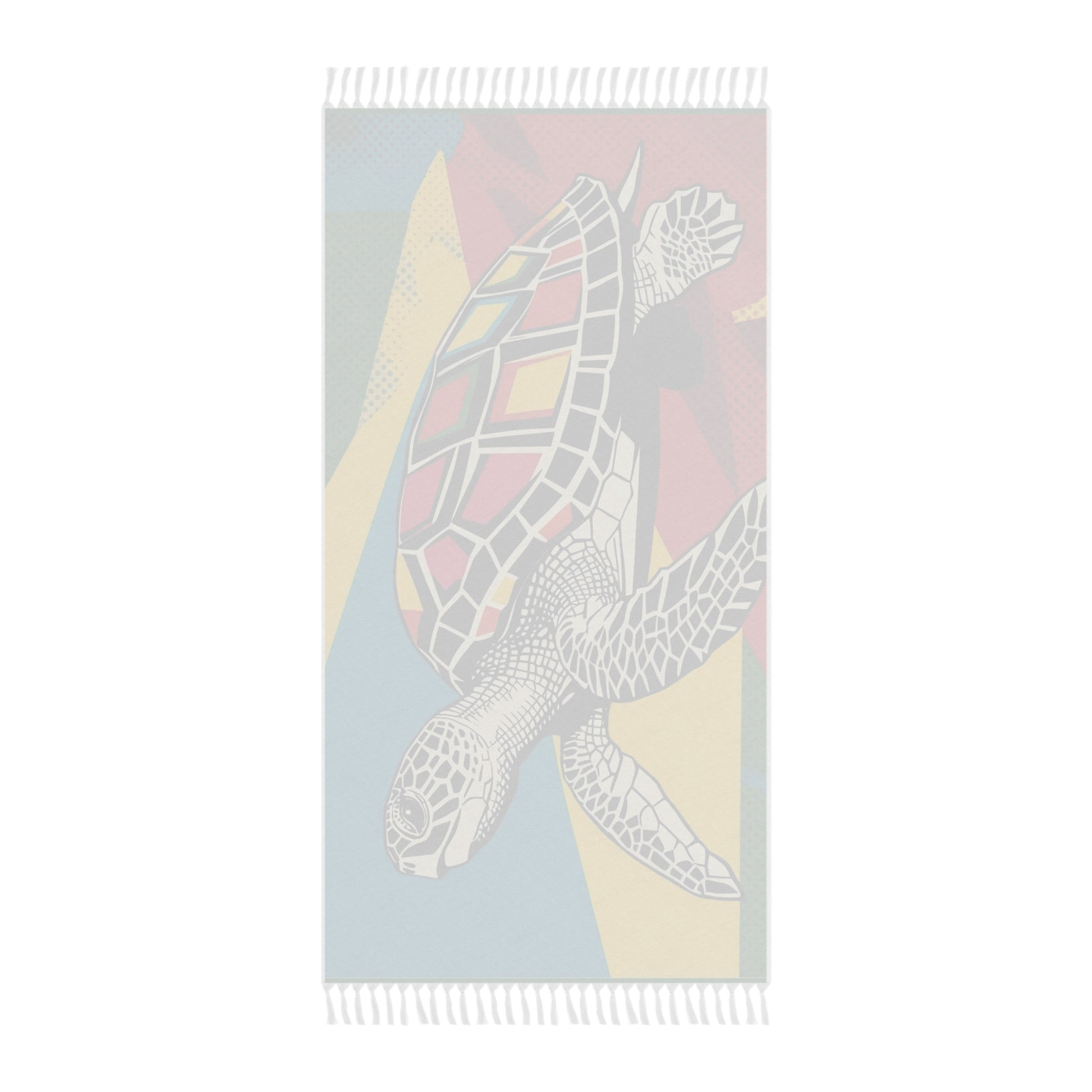 Colorful Beach Towel - Boho Turtle Design, Summer Vibe, Perfect for Pool, Ocean, Picnic, Travel