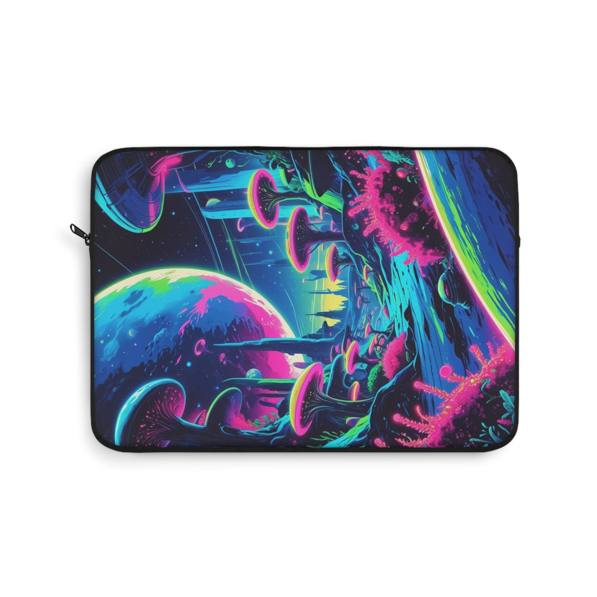 Cosmic Dreamscape Laptop Sleeve - Galaxy Art, Neon Colors, Space Themed Accessories, Gift for Tech Lovers, Unique Computer Cases