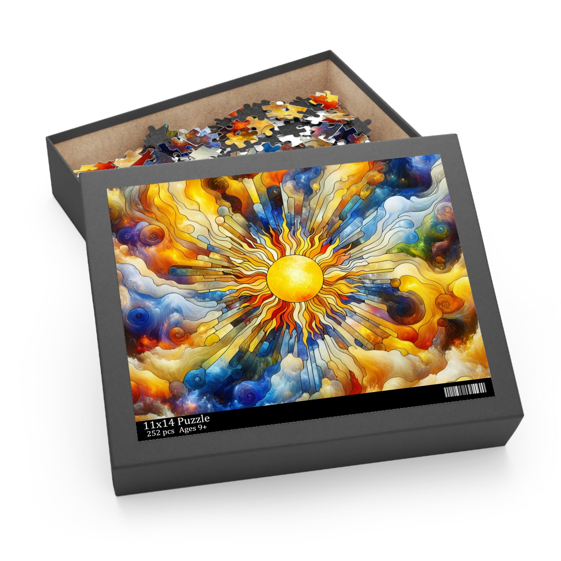 Colorful Sunburst Puzzle - 120, 252, 500-Piece, Art Puzzle, Relaxing Activity, Family Fun, Gift for Puzzle Lovers, Home Decor