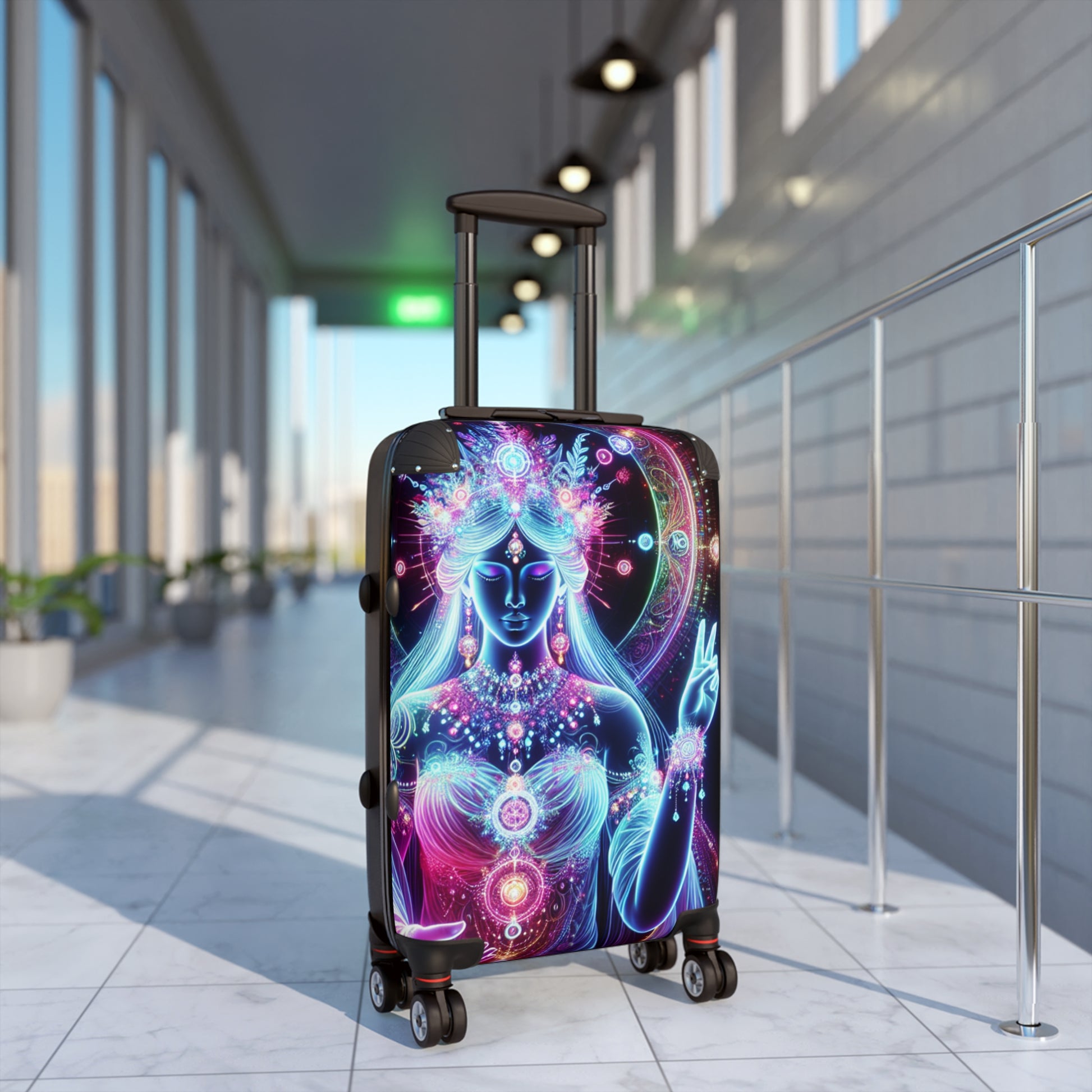 Illuminate Your Journey Suitcase: Vibrant Design for Travelers, Vacation Essential, Adventure Ready, Unique Travel Gear, Perfect Gift