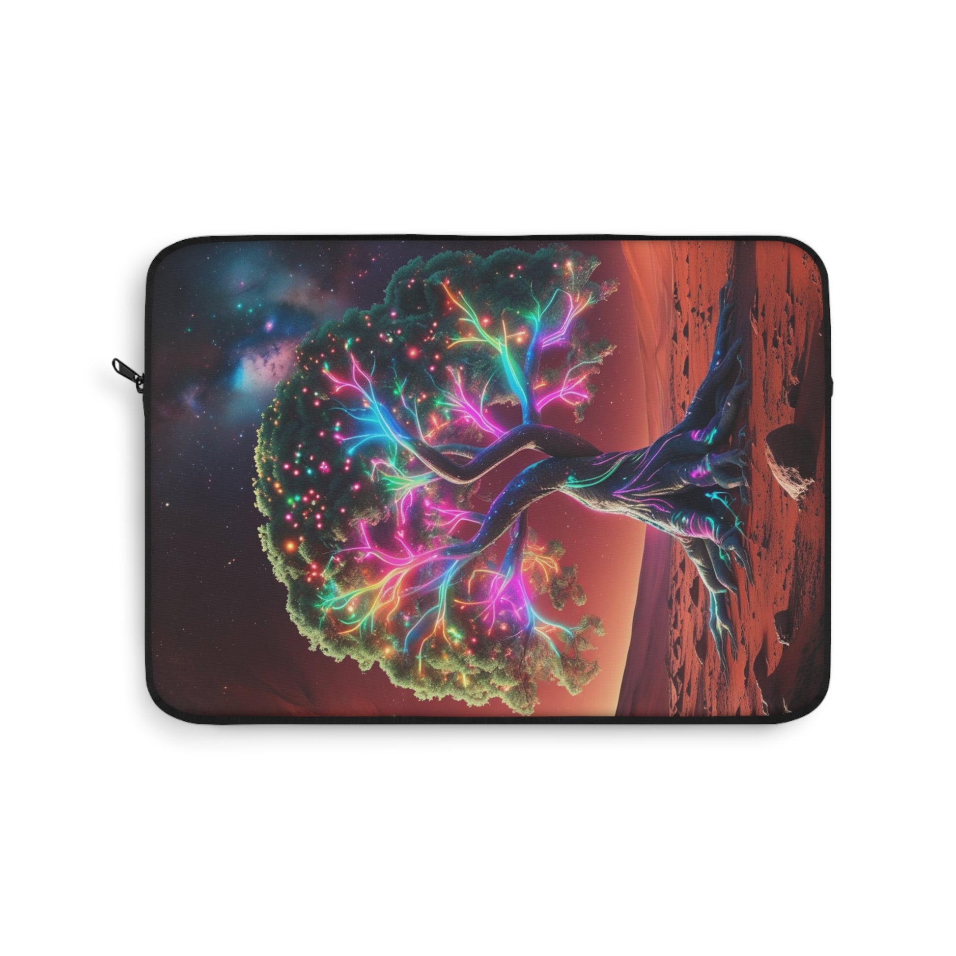 Colorful Tree Laptop Sleeve, Artistic Computer Case, Eco-Friendly Tech Accessory, Gift for Students, Tree of Life Design