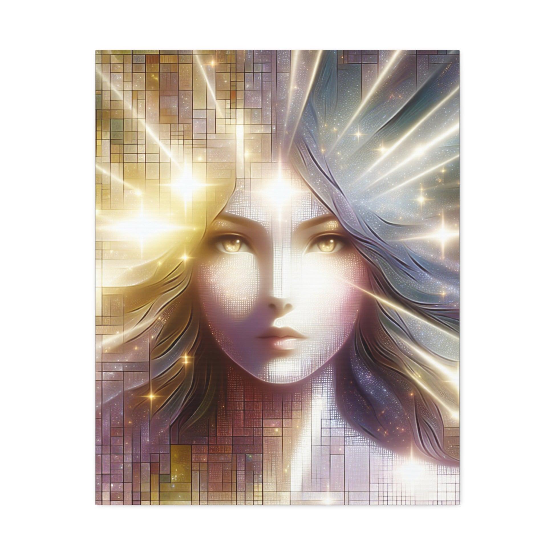 Mystical Matrix Canvas Art Print, Free Spirited Anime Wall Decor, Bohemian Home Art, Unique Gift for Her, Modern Aesthetic Design