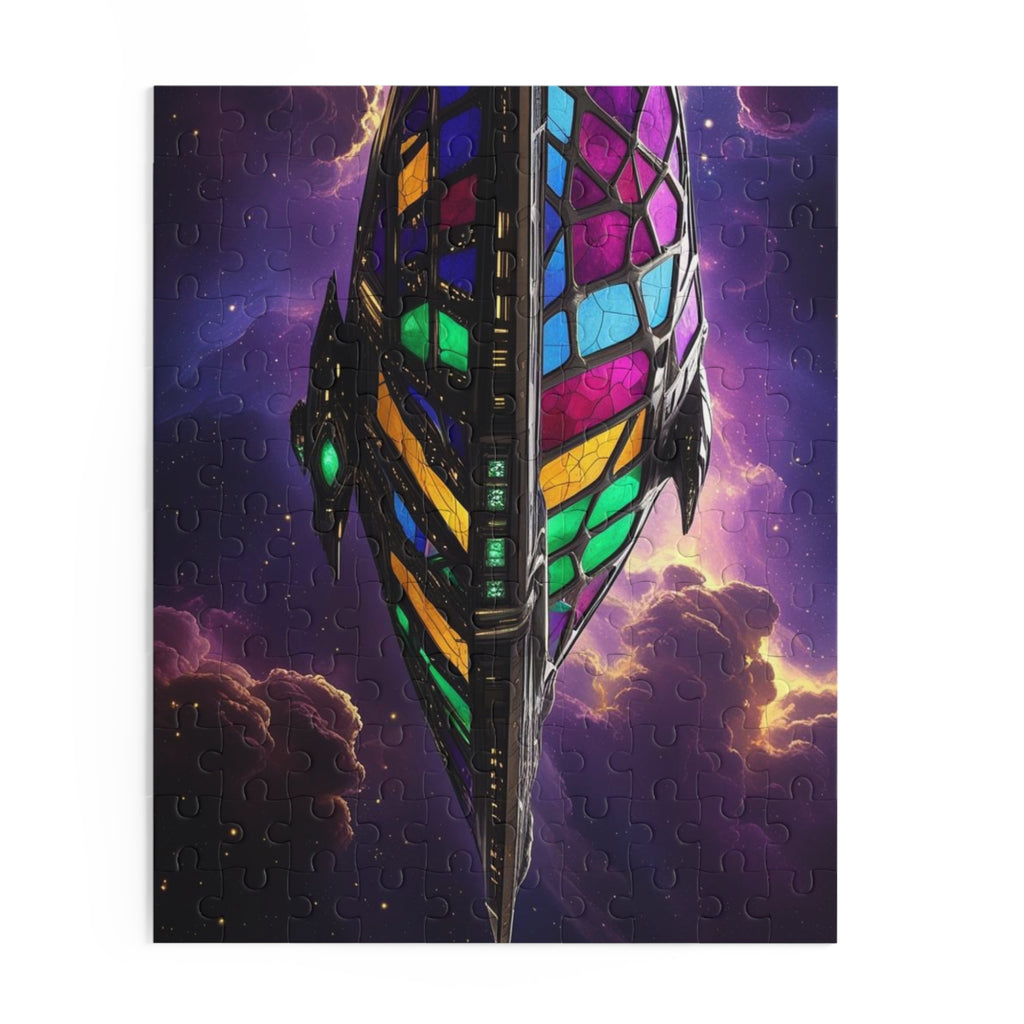 Galactic Stained Glass Puzzle, 120/252/500-Piece, Space Theme, Unique Gift for Puzzle Lovers, Home Decor, Fun Family Activity