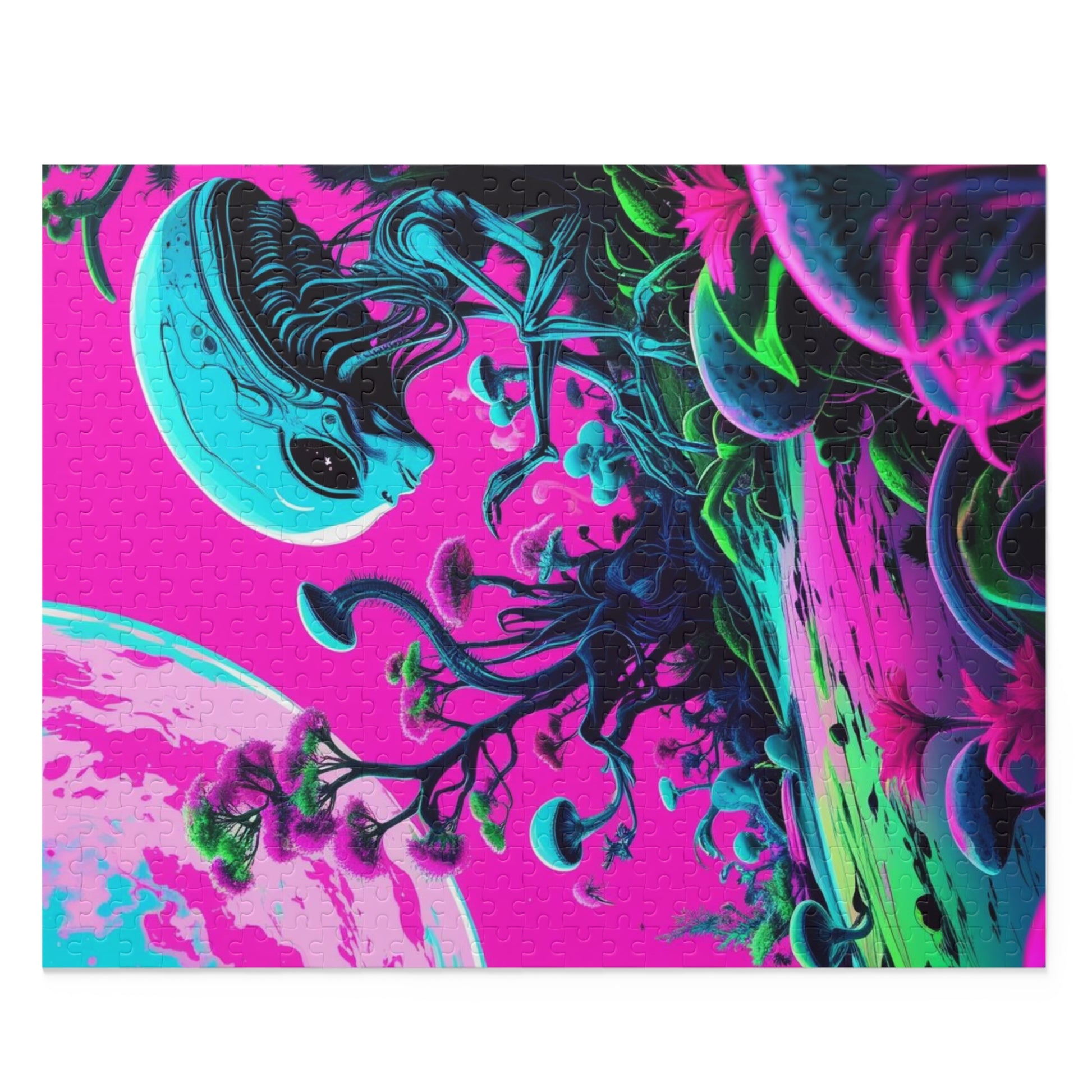 Cosmic Alien Puzzle – Whimsical, Colorful Art for All Ages, Alien Decor, Gift for Sci-Fi Lovers, Home Entertainment, Kids Activities