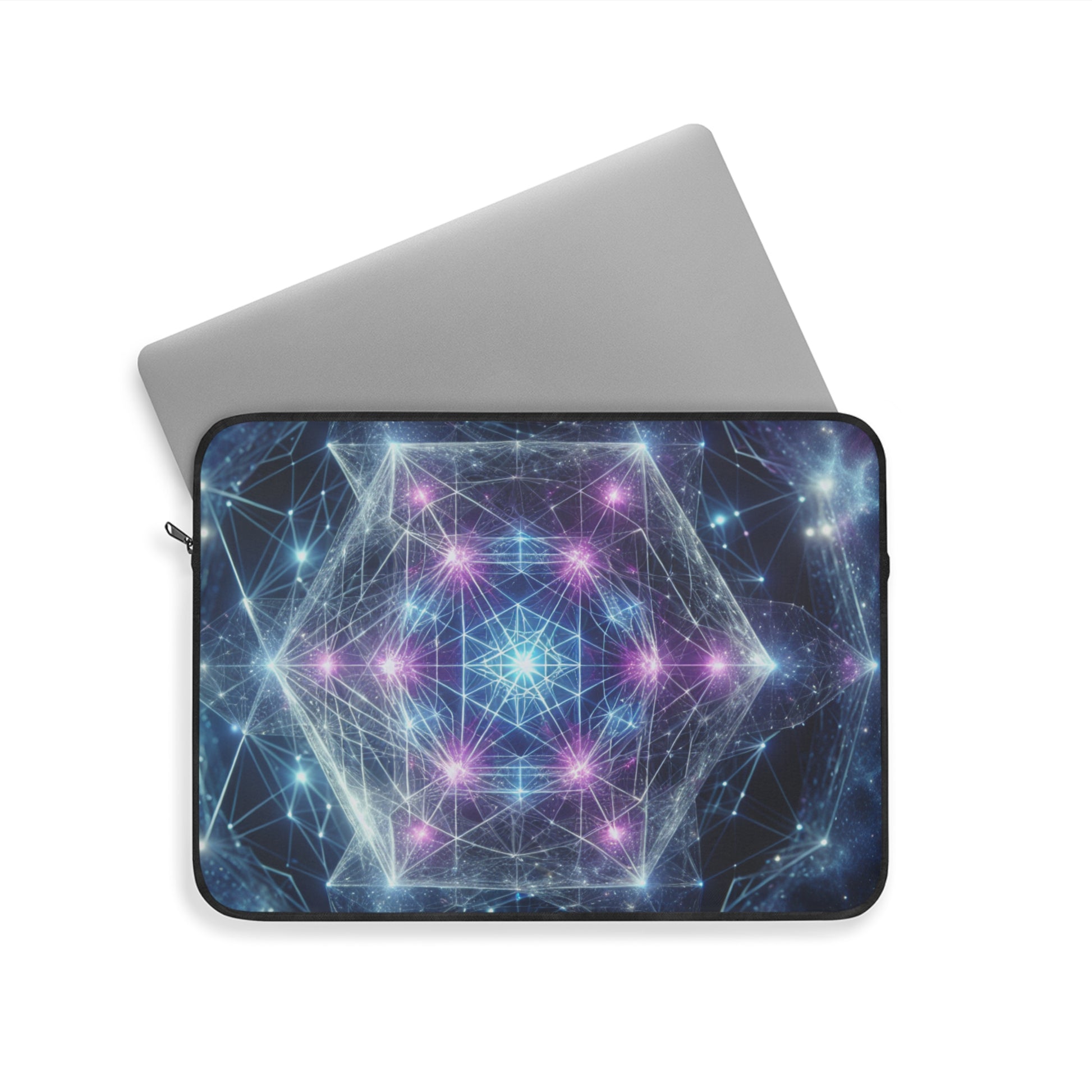 Cosmic Merkaba Activating Ascension & Higher Self, Laptop Sleeve, Colorful Laptop Case, Galaxy Laptop Sleeve, Geometric Design Laptop Bag, Perfect Gift for Tech Lovers