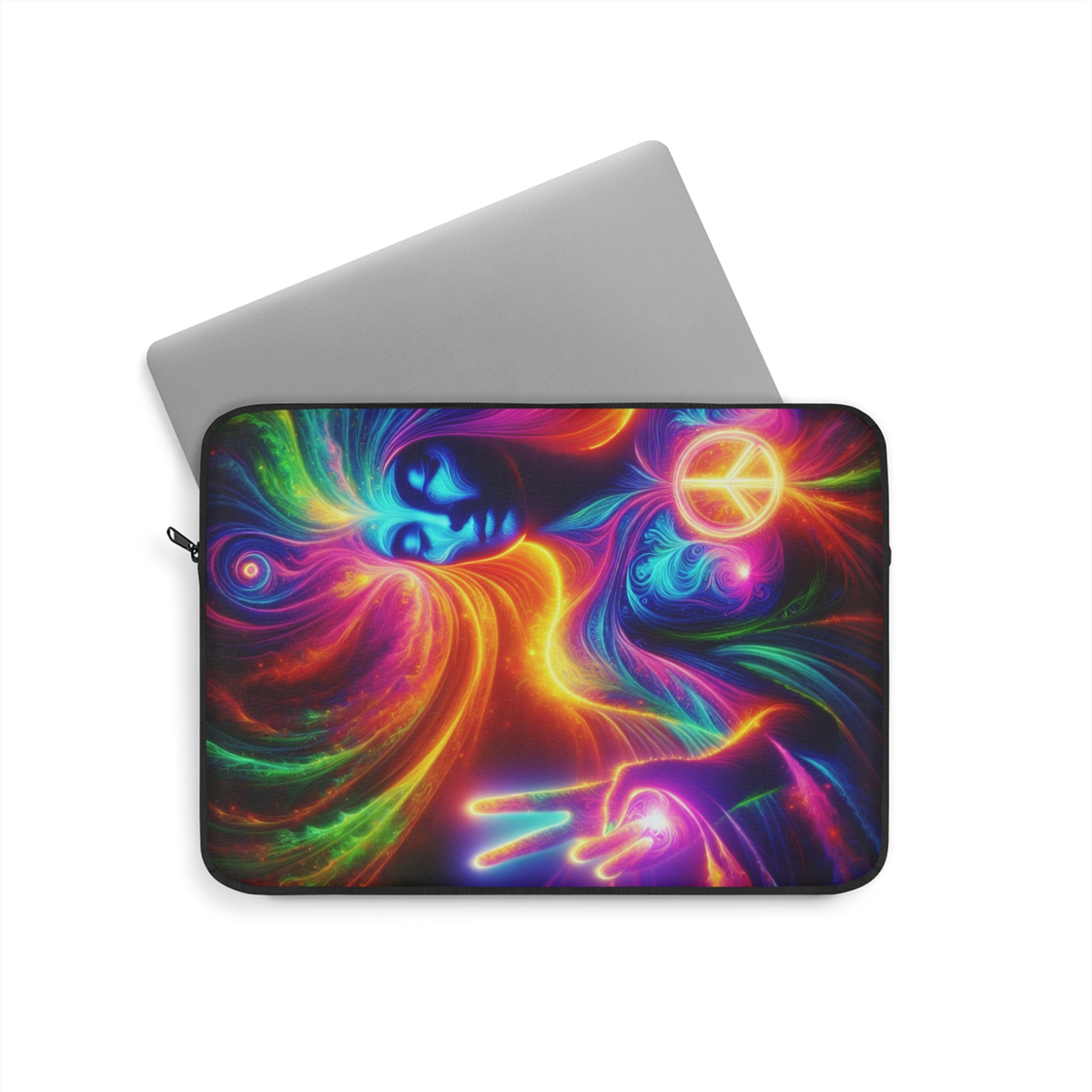Vibrant Cosmic Laptop Sleeve | Colorful Sleeve for Creatives, Gifts for Tech Lovers, Unique Laptop Cover, Bohemian Accessory, Festival Vibe