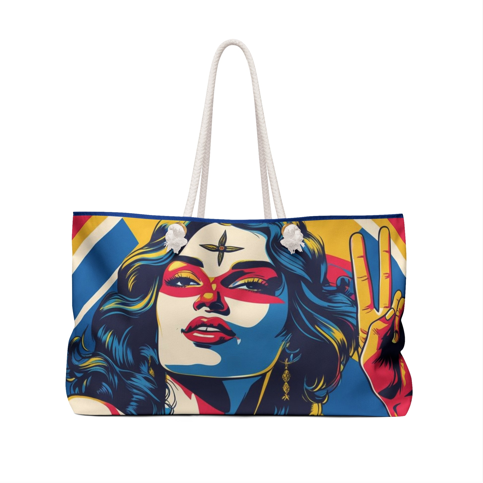Vibrant Weekender Bag - Bohemian Style Tote, Travel Eco-Friendly Bag, Beach or Gym Essentials, Statement Handbag, Gift for Her