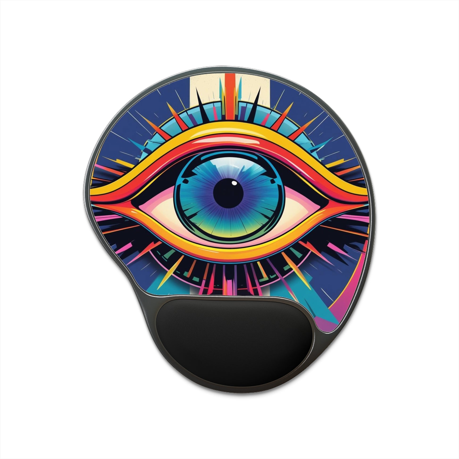 Colorful Eye Design Mouse Pad with Wrist Rest, Ergonomic Mouse Pad, Gamer Accessories, Office Decor, Unique Gift Idea