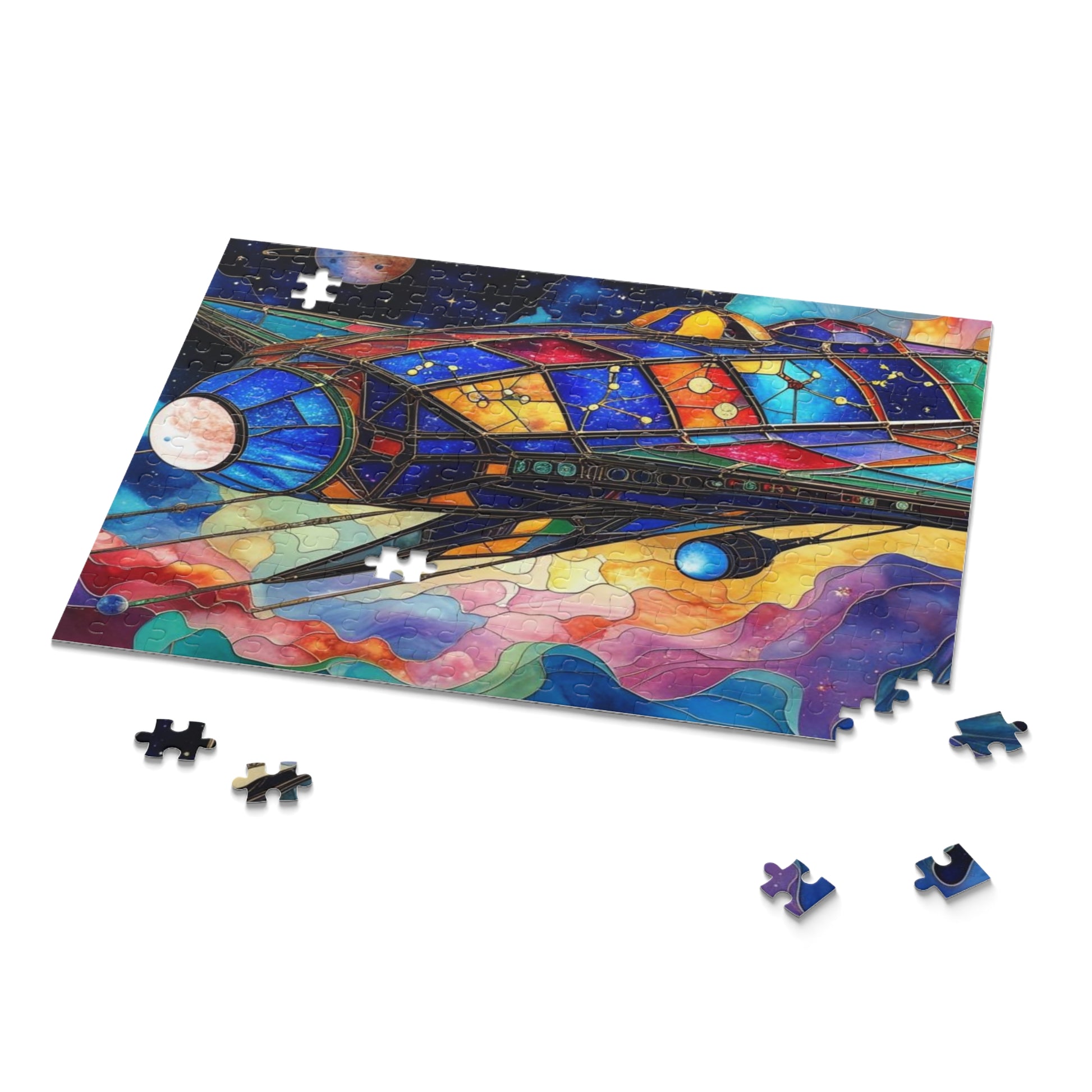 Colorful Space-Themed Puzzle, 120/252/500-Piece Jigsaw, Gift for Kids and Adults, Home Decor, Space Lovers, Family Activity, Birthday Gift