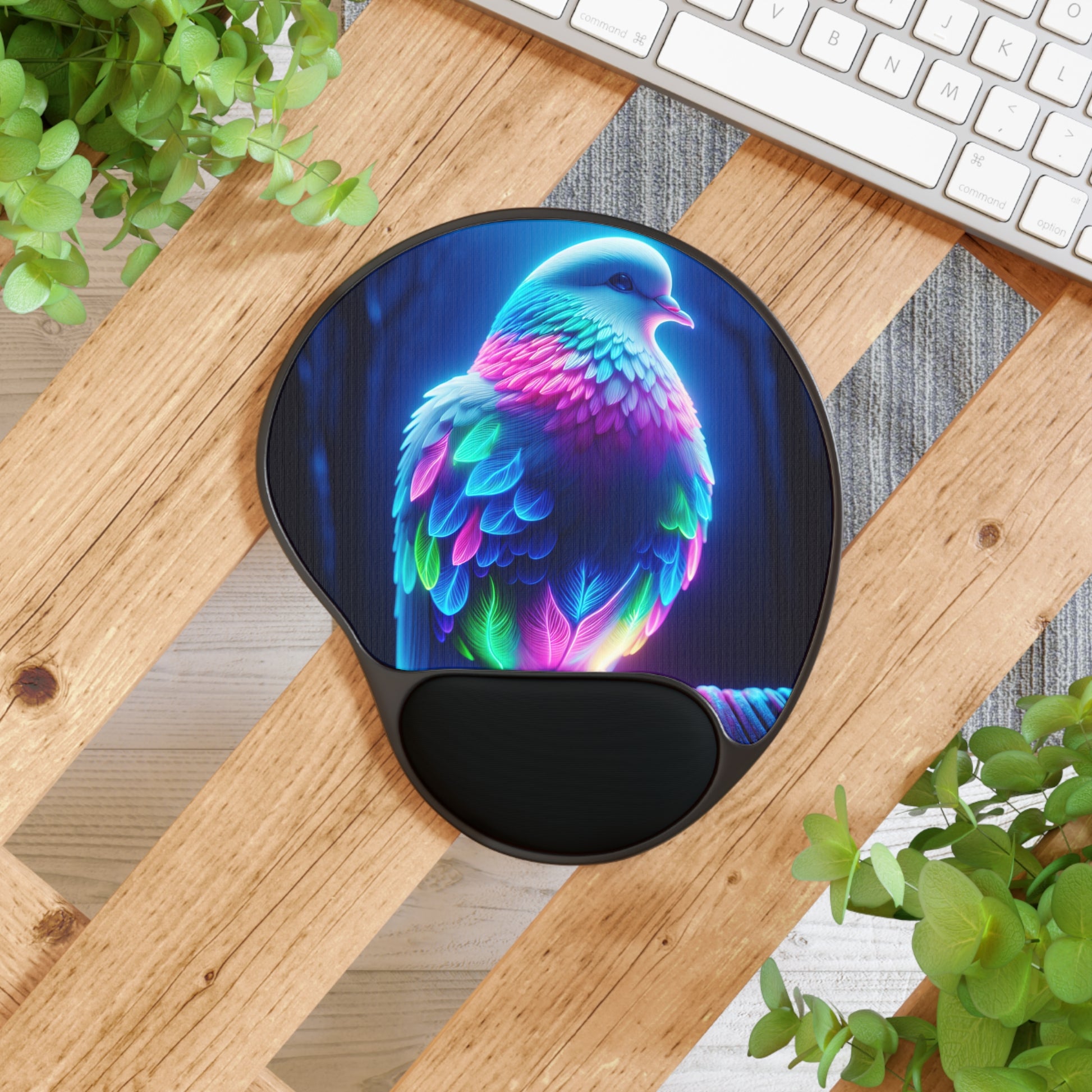 Vibrant Bird Wrist Rest Mouse Pad, Colorful Workspace Accessory, Gamer Gift, Office Decor, Ergonomic Design, Desk Essentials