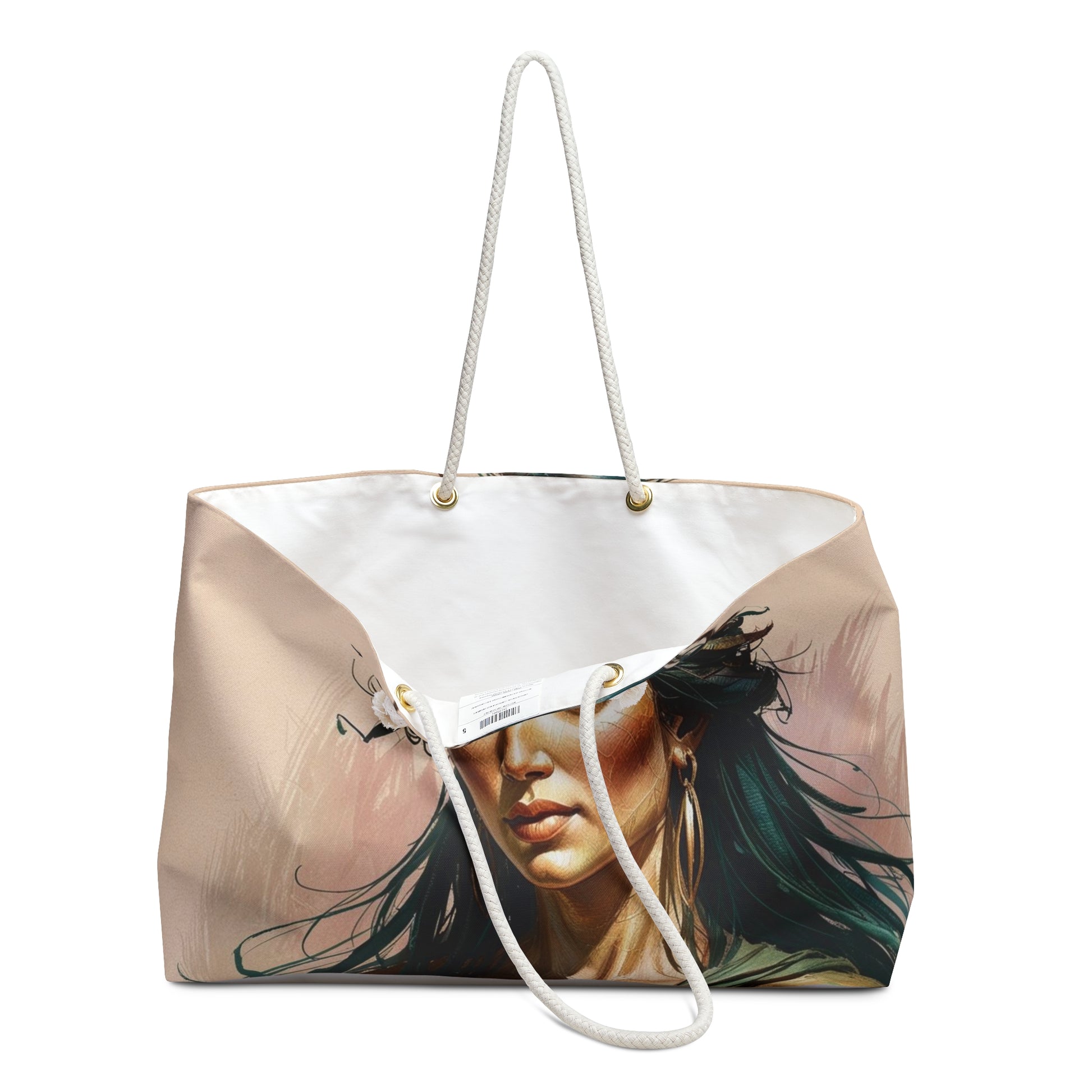 Divine Feminine Bohemian Weekender Bag - Carry-On Travel Tote for Women, Beach Bag, Gym Bag, Yoga Bag, Stylish Gifts for Her