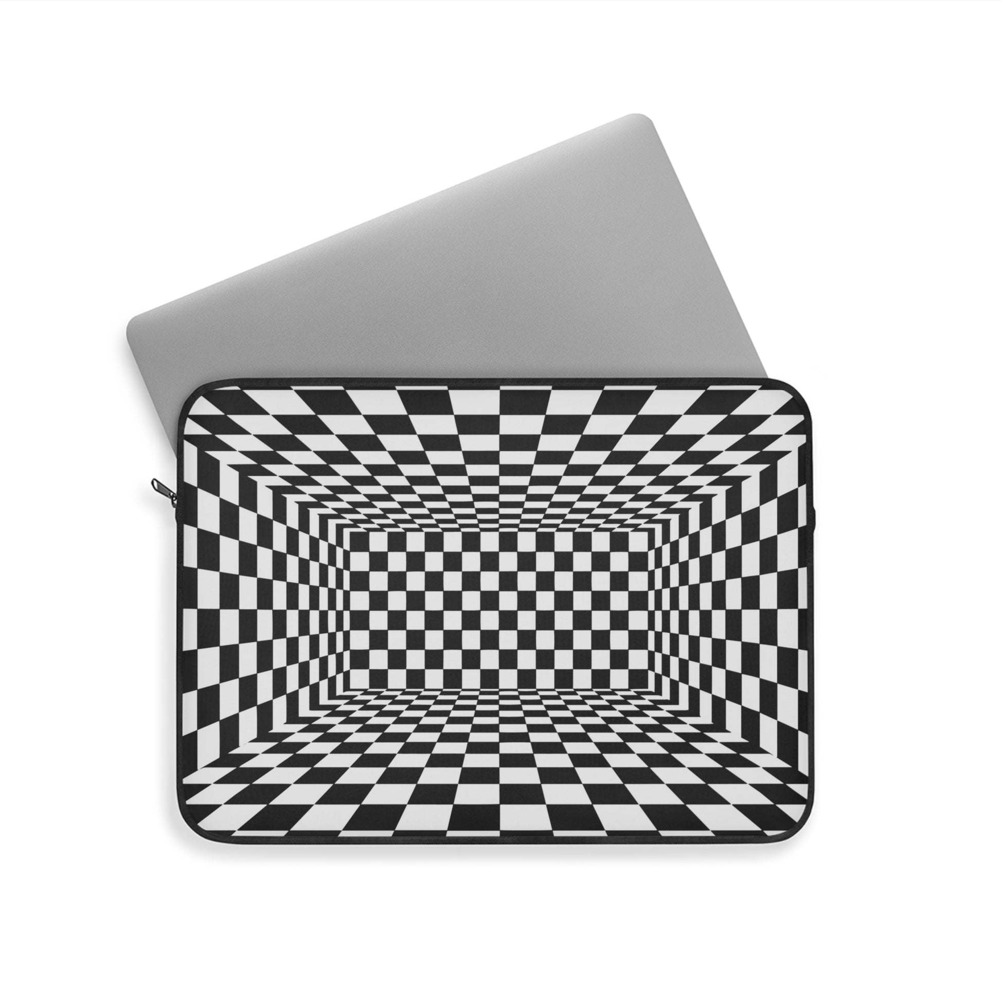 Checkered Pattern Laptop Sleeve | Artistic Tech Bag, Computer Case, Gift for Students, Gamer Accessories, Office Supplies