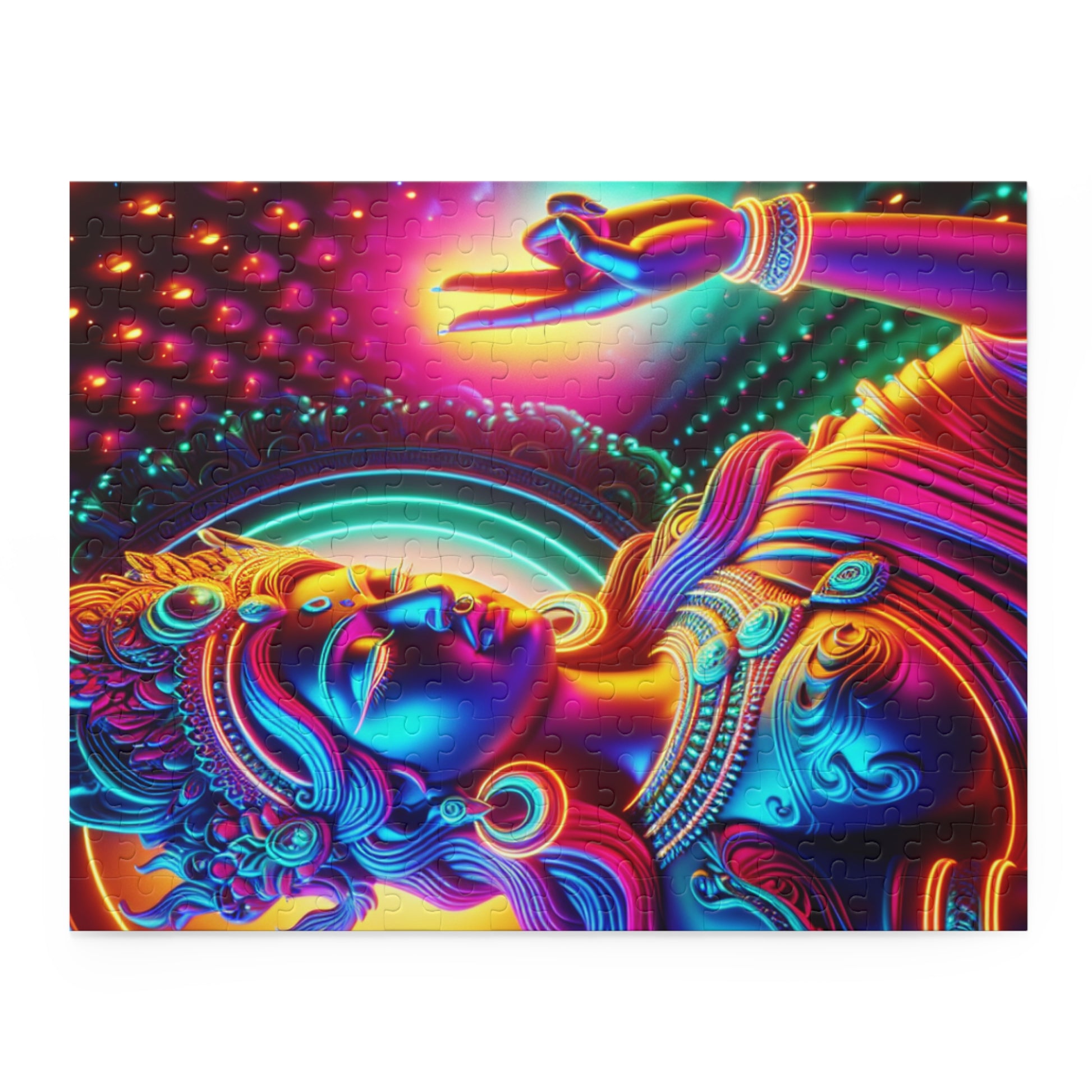 Vibrant Buddha Puzzle Art | 120, 252, 500-Piece | Meditative Home Decor, Mindfulness Gift, Stress Relief Activity, Spiritual Art, [...]