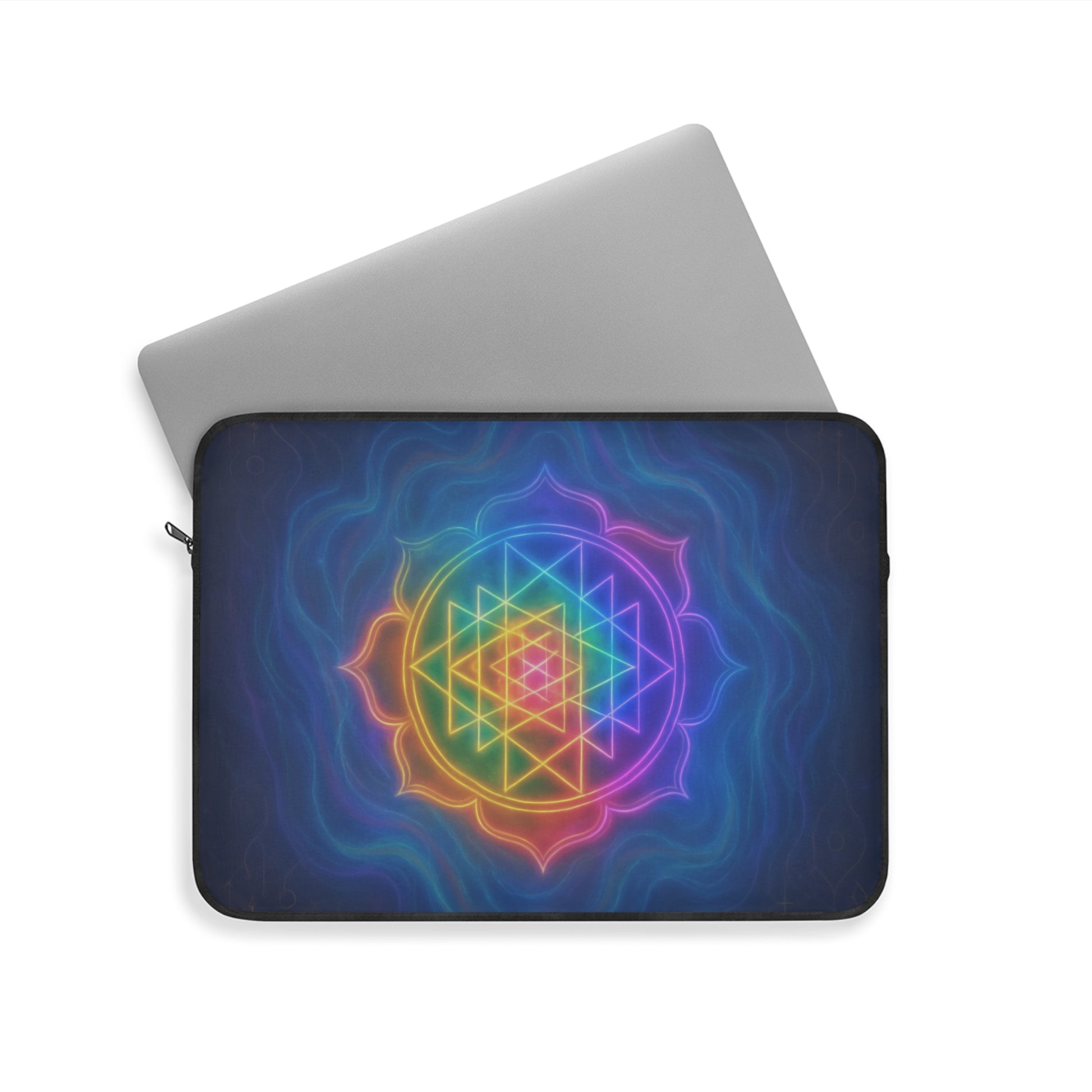 Mystic Tech Vibe for the Starseeds and Atlanteans Laptop Sleeve, Boho Tech Case, Rainbow Laptop Bag, Unique Gift for Students, Vibrant Computer Sleeves