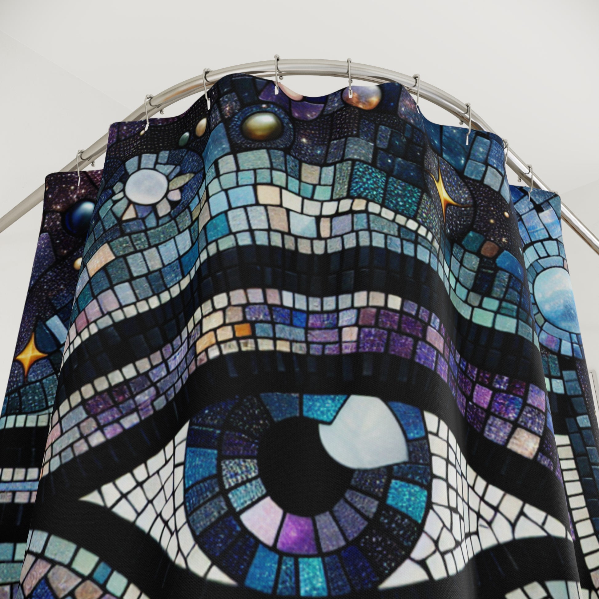 Mystical Eye Shower Curtain, Bohemian Bathroom Decor, Cosmic Design, Celestial Gifts, Unique Artistic Impressions