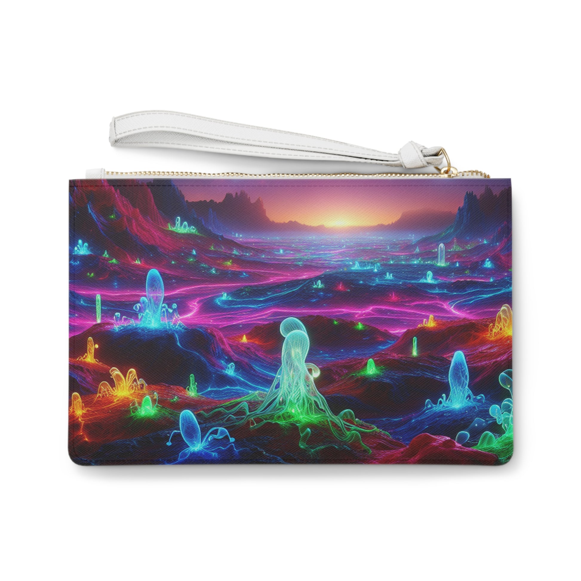 Vibrant Clutch Bag with Enchanting Owl, Colorful Octopus Design, Festival Accessory, Gift for Art Lovers, Night Out Purse