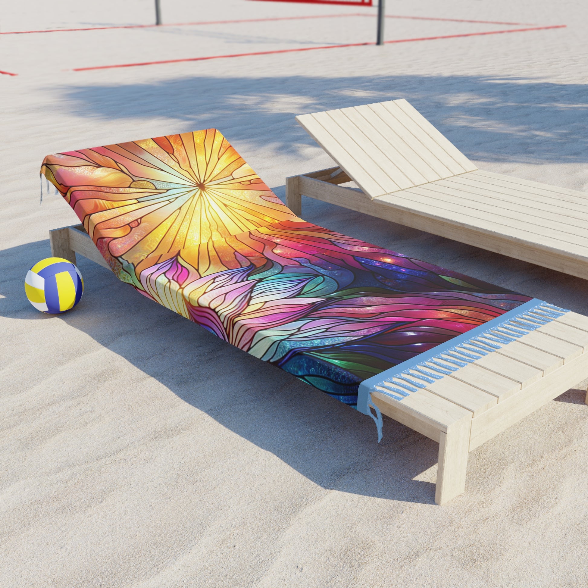 Boho Beach Towel - Vibrant Mandala Design, Perfect for Summer Picnics, Yoga, Pool Days, or Beach Trips