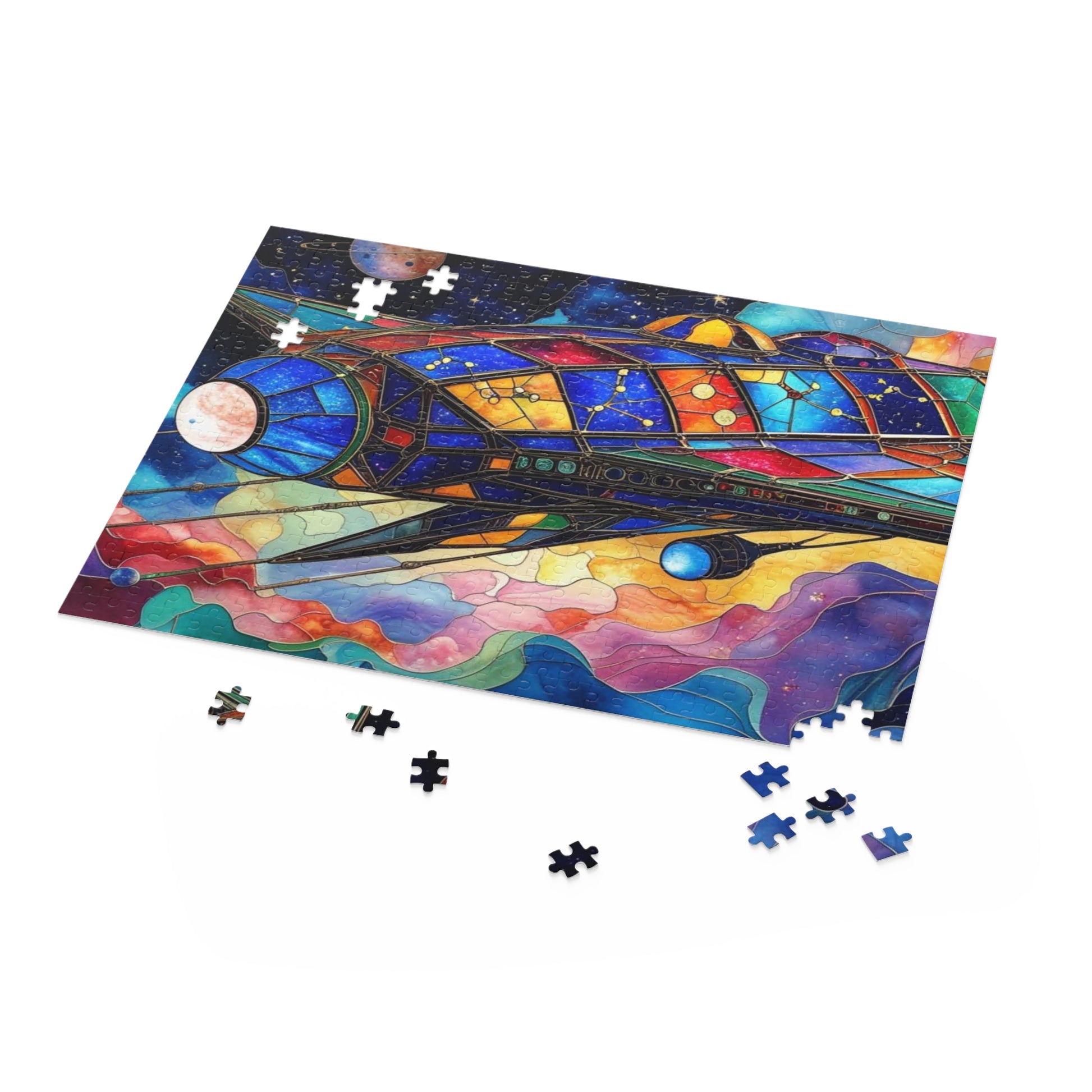 Colorful Space-Themed Puzzle, 120/252/500-Piece Jigsaw, Gift for Kids and Adults, Home Decor, Space Lovers, Family Activity, Birthday Gift