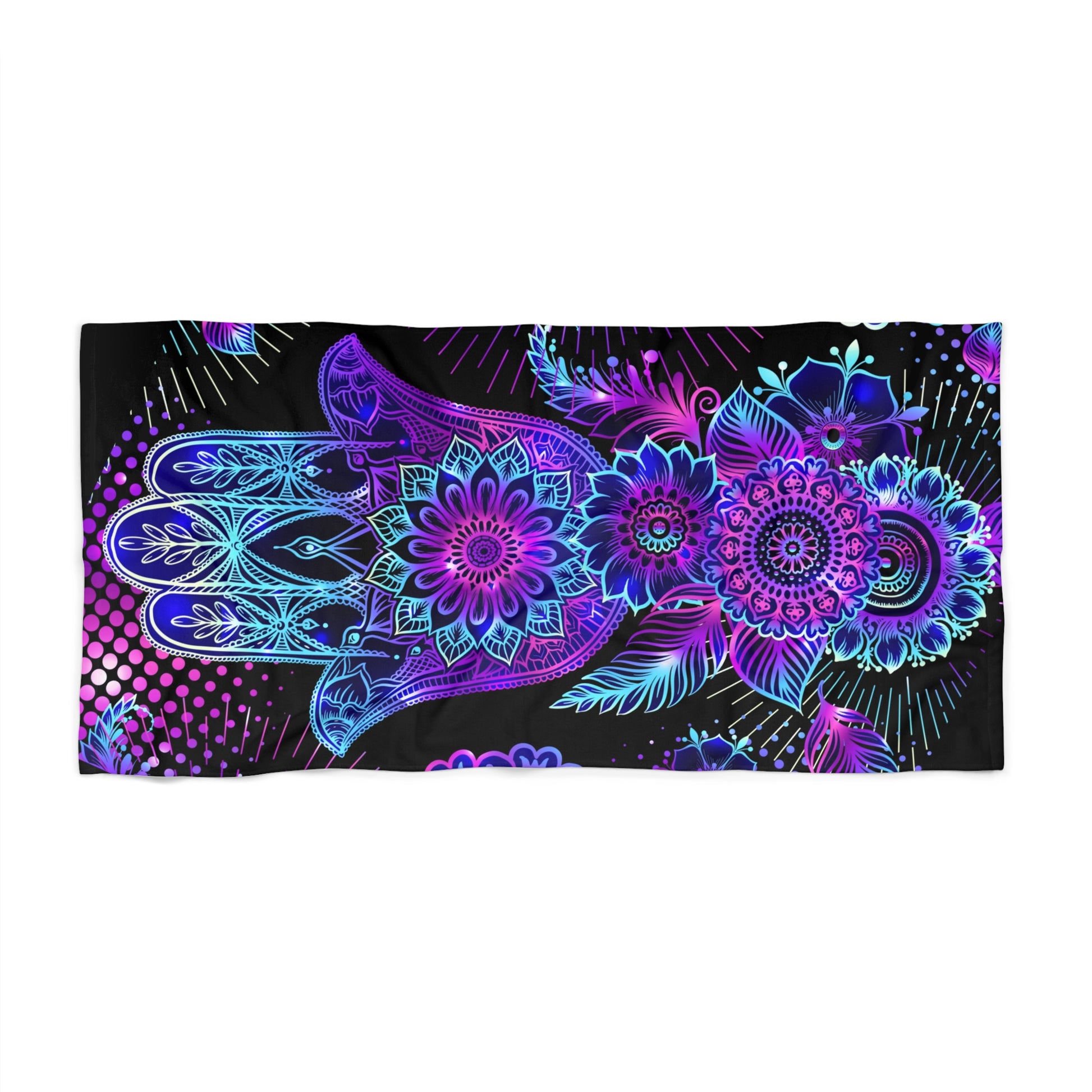 Bohemian Mandala Beach Towel, Vibrant Beach Blanket, Summer Towel for Pool, Gift for Beach Lovers, Festival Accessory