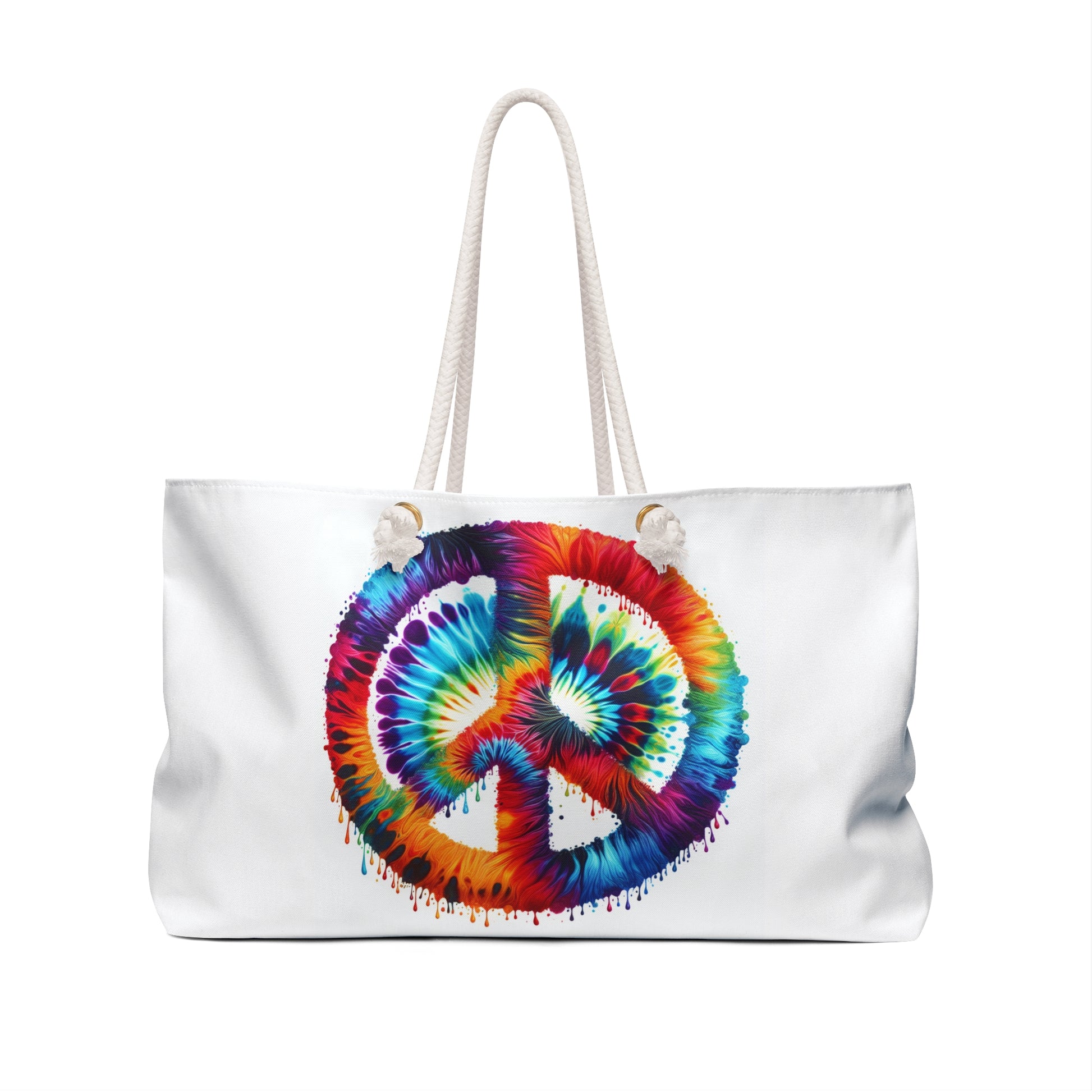 Colorful Tie Dye Weekender Bag, Boho Travel Tote, Spiritual Gym Bag, Overnight Bag, Beach Bag, Festival Essentials