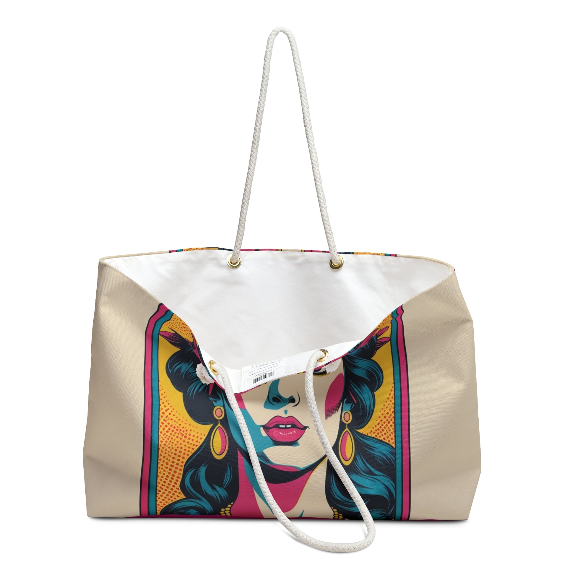 Vibrant Art Weekender Bag, Boho Tote, Yoga Bag, Travel Tote, Festival Accessory, Colorful Beach Bag, Gift for Her