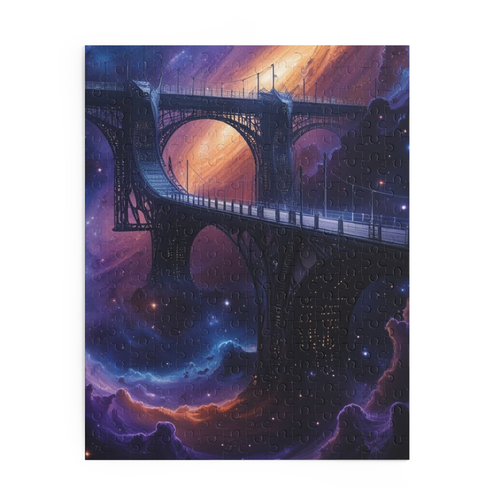 Celestial Bridge Puzzle (120, 252, 500-Piece) | Art Puzzle, Space Decor, Family Fun, Gift for Puzzle Lovers, Home Activity