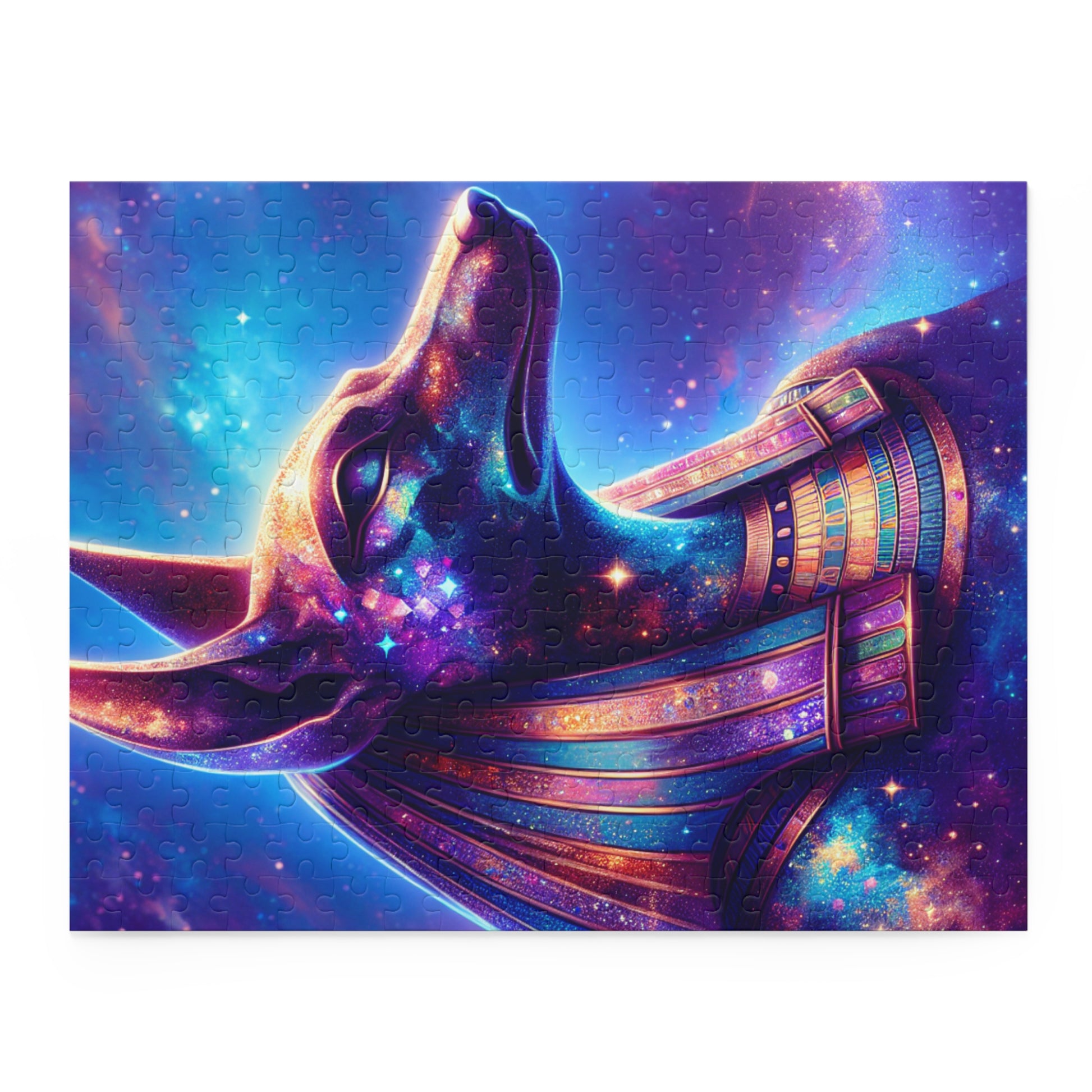 Cosmic Anubis Puzzle - 120/252/500-Piece, Celestial Dog Art, Great Gifts for Puzzle Lovers, Unique Home Decor, Perfect for Family Game Night