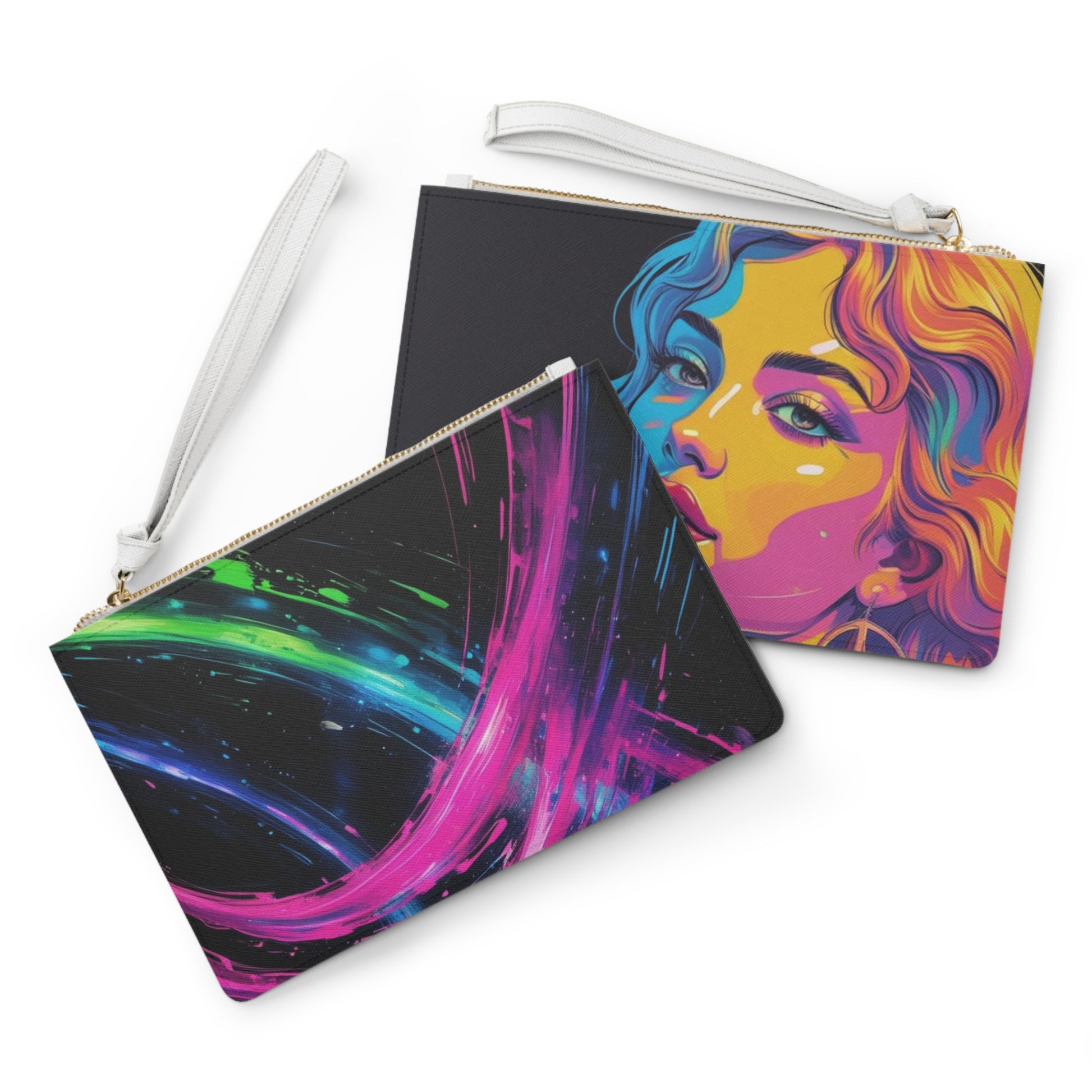 Vibrant Art Clutch Bag | Colorful Cosmetic Pouch, Handbag, Wristlet, Fun Fashion Accessory, Gift for Her