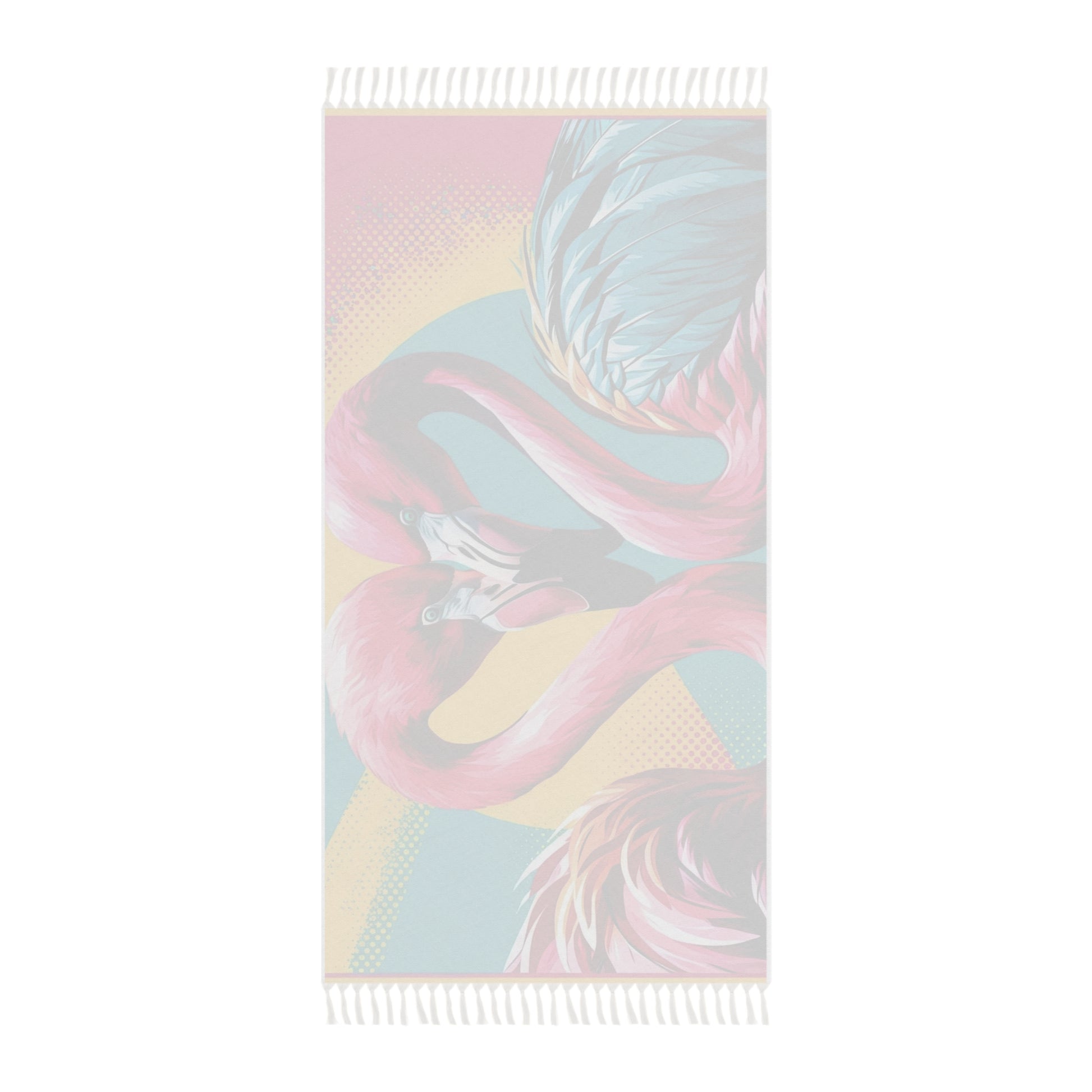 Colorful Boho Beach Towel, Vibrant Flamingo Print, Perfect for Summer, Pool Days, Beach Trips, Home Decor