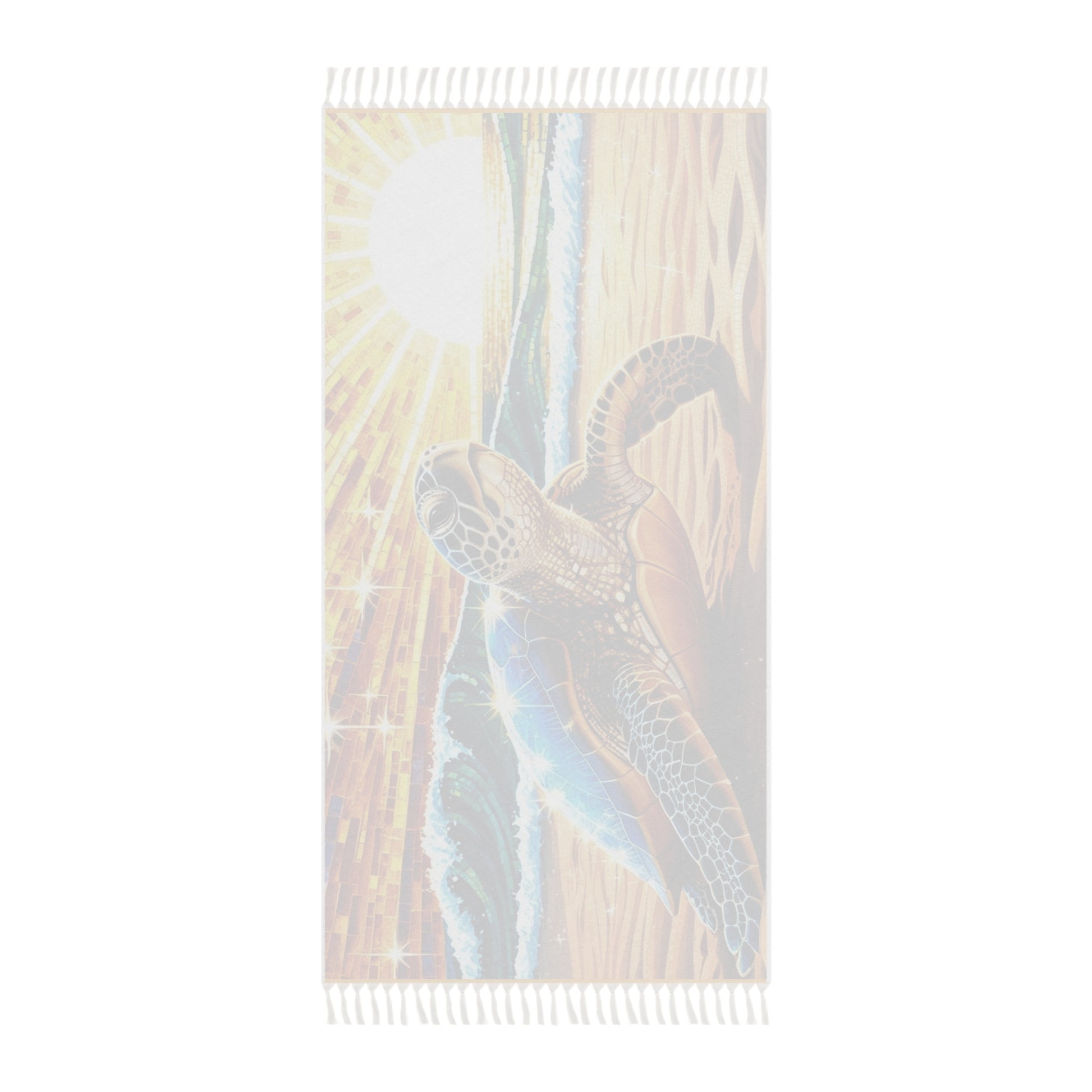 Boho Beach Towel - Vibrant Turtle Design, Perfect for Summer, Beach Days, Poolside Fun, and Travel