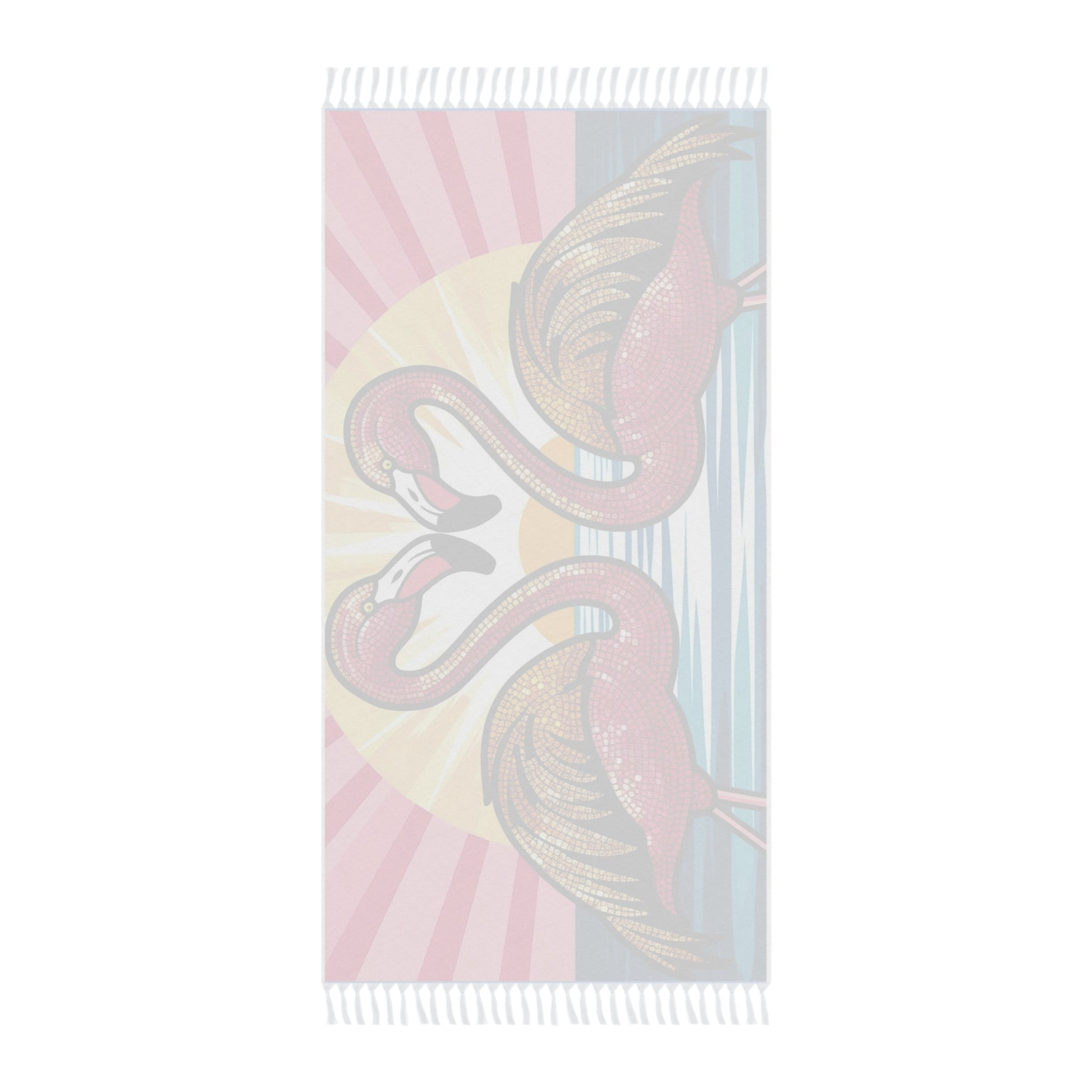 Boho Flamingo Beach Towel, Vibrant Summer Vibe, Ideal for Pool Parties, Beach Days, Travel, Vacation Decor